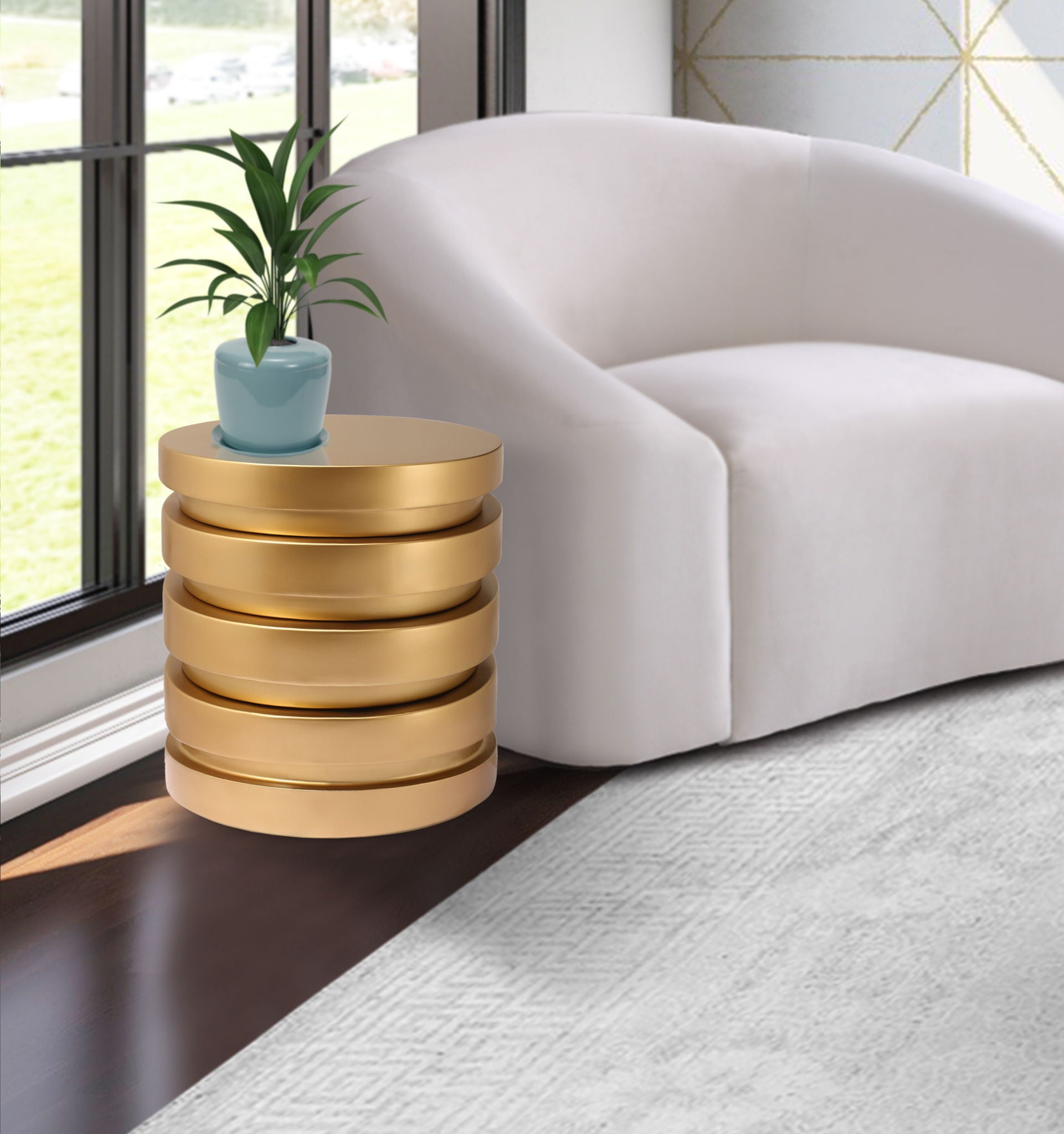 Levels - End Table - Gold - Urban Living Furniture (Los Angeles, CA)