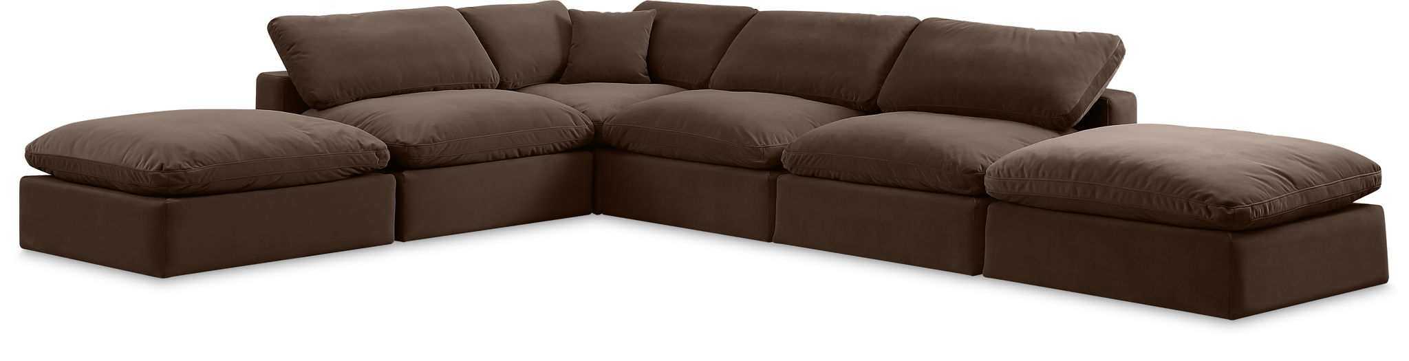 Comfy - 6 Piece Velvet Modular Sectional - Urban Living Furniture (Los Angeles, CA)