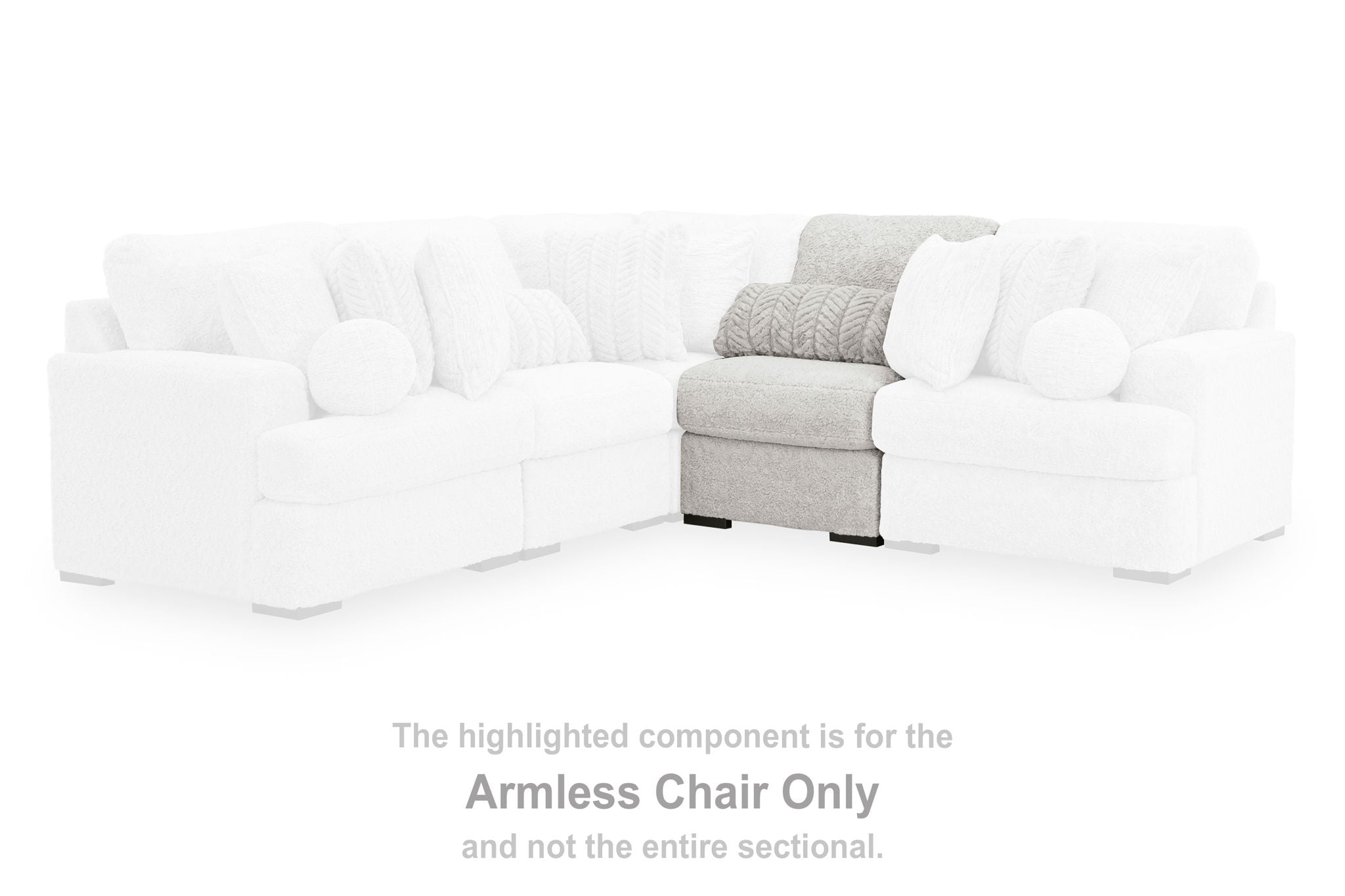 Cuddle Plush - Arctic - Armless Chair - Urban Living Furniture (Los Angeles, CA)