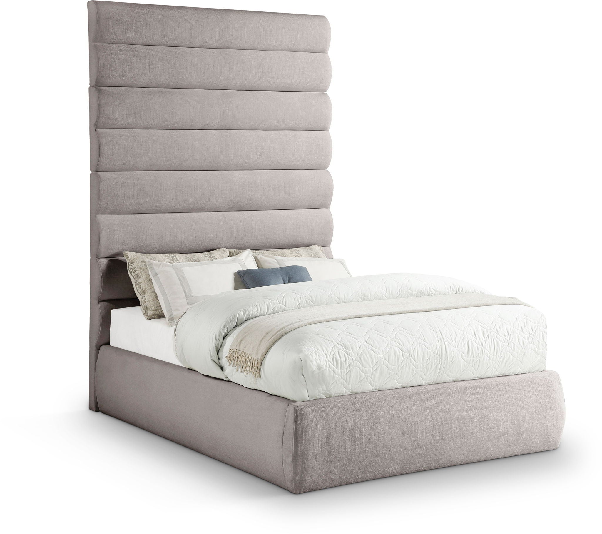 Adam - Linen Fabric Bed With 89" Headboard - Urban Living Furniture (Los Angeles, CA)