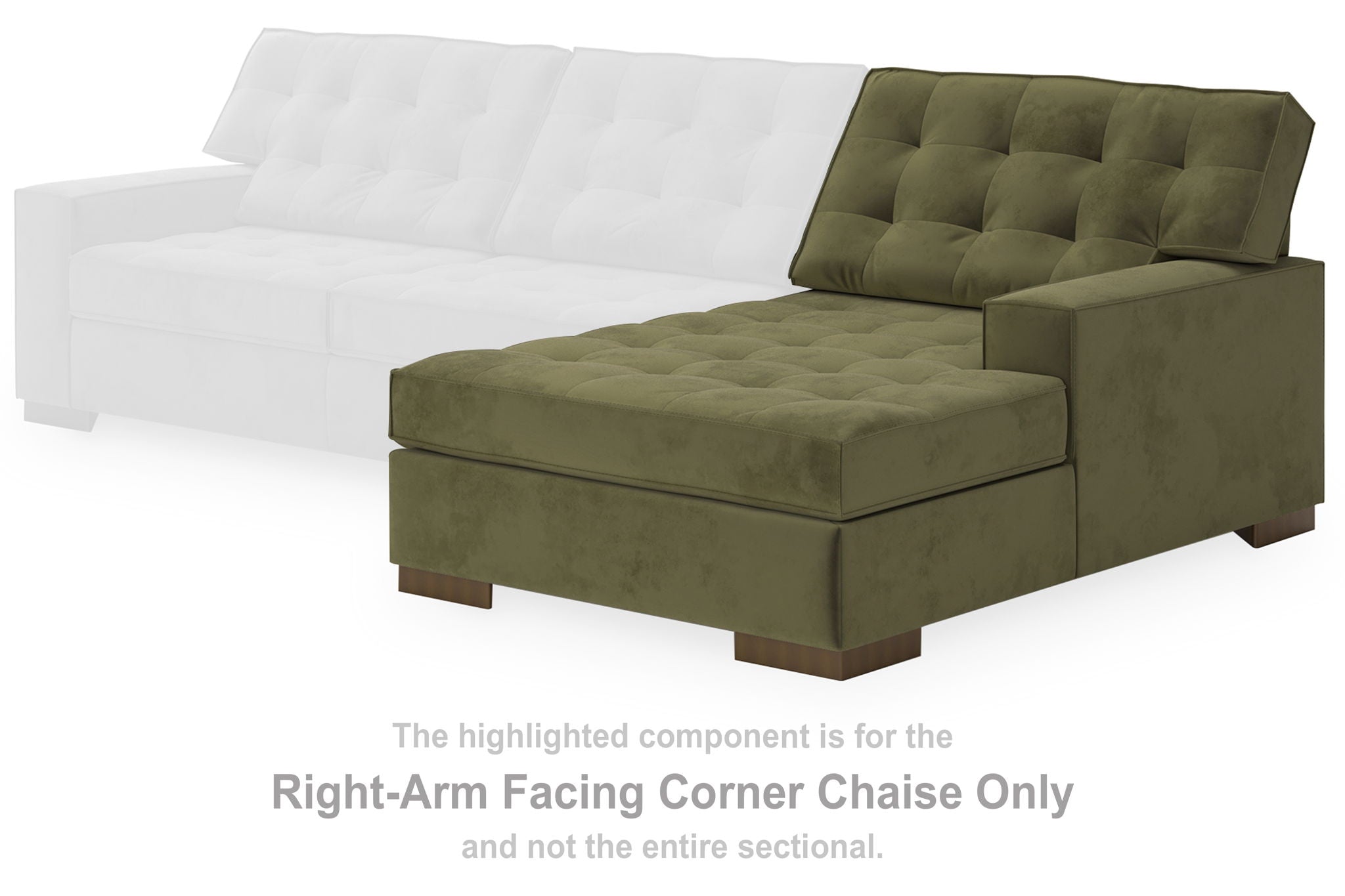 Caspian-Town - Olive - RAF Corner Chaise - Urban Living Furniture (Los Angeles, CA)