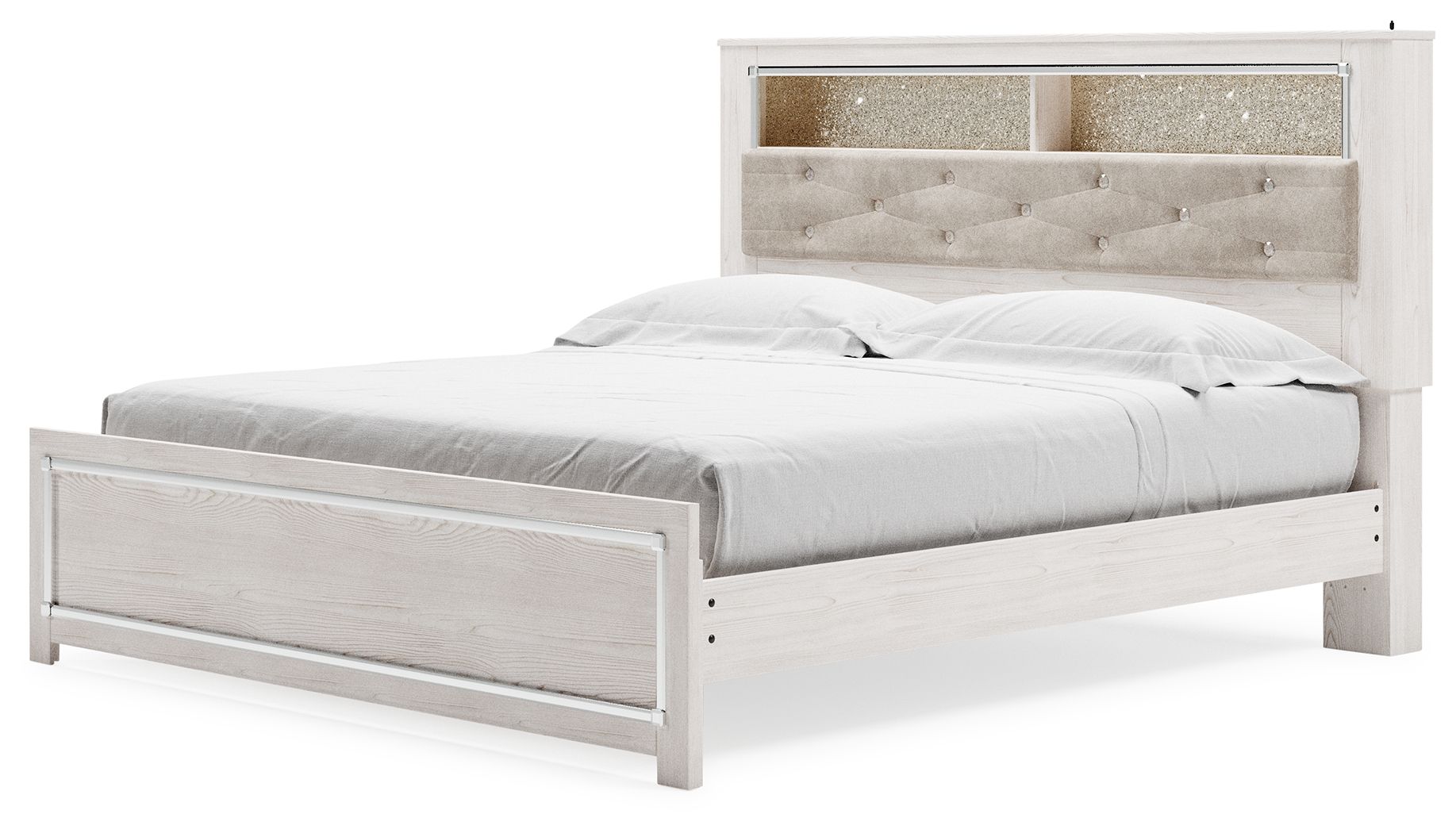 Altyra - White - King Bookcase Panel Bed - Urban Living Furniture (Los Angeles, CA)