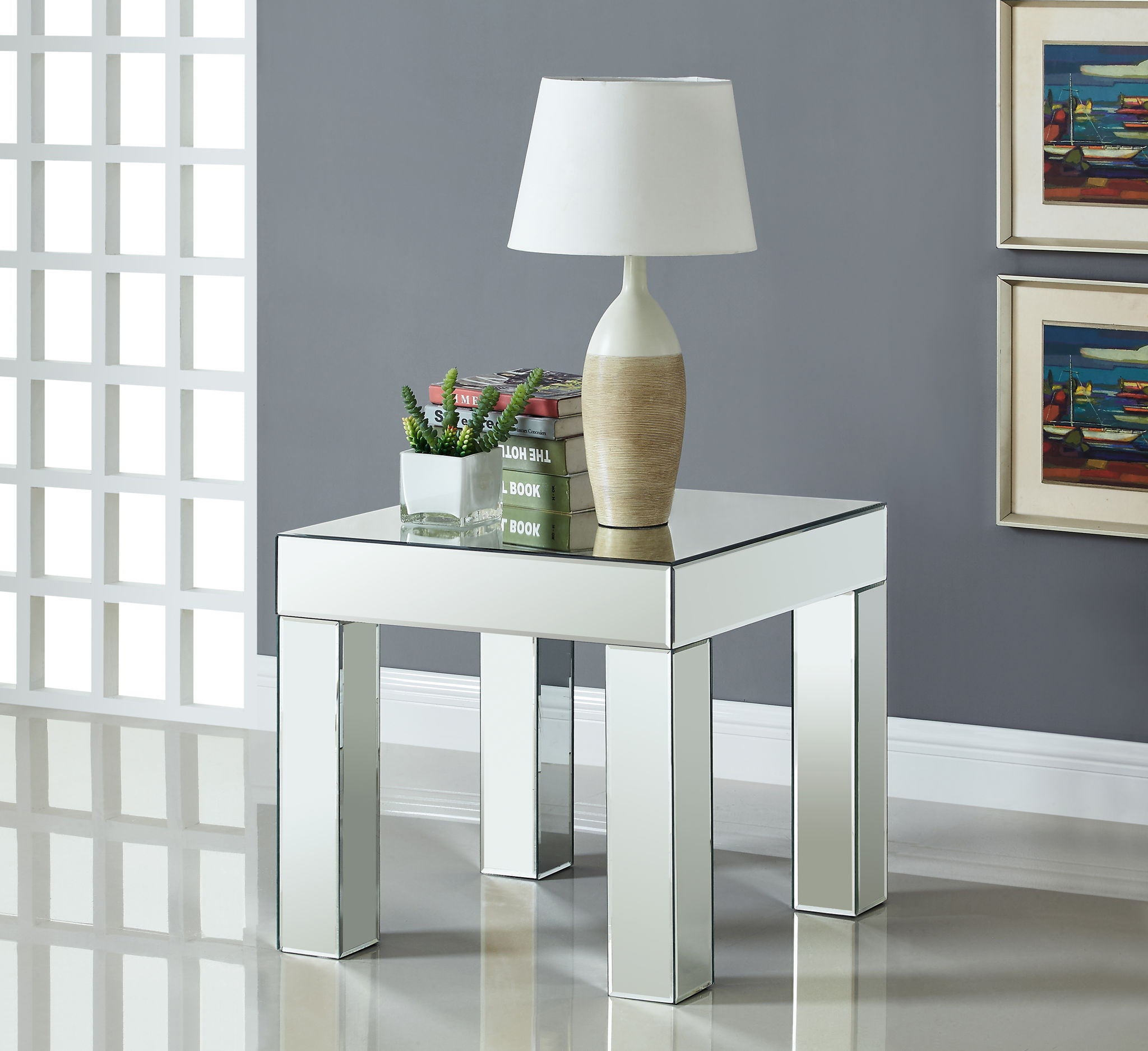 Lainy - End Table - Pearl Silver - Urban Living Furniture (Los Angeles, CA)