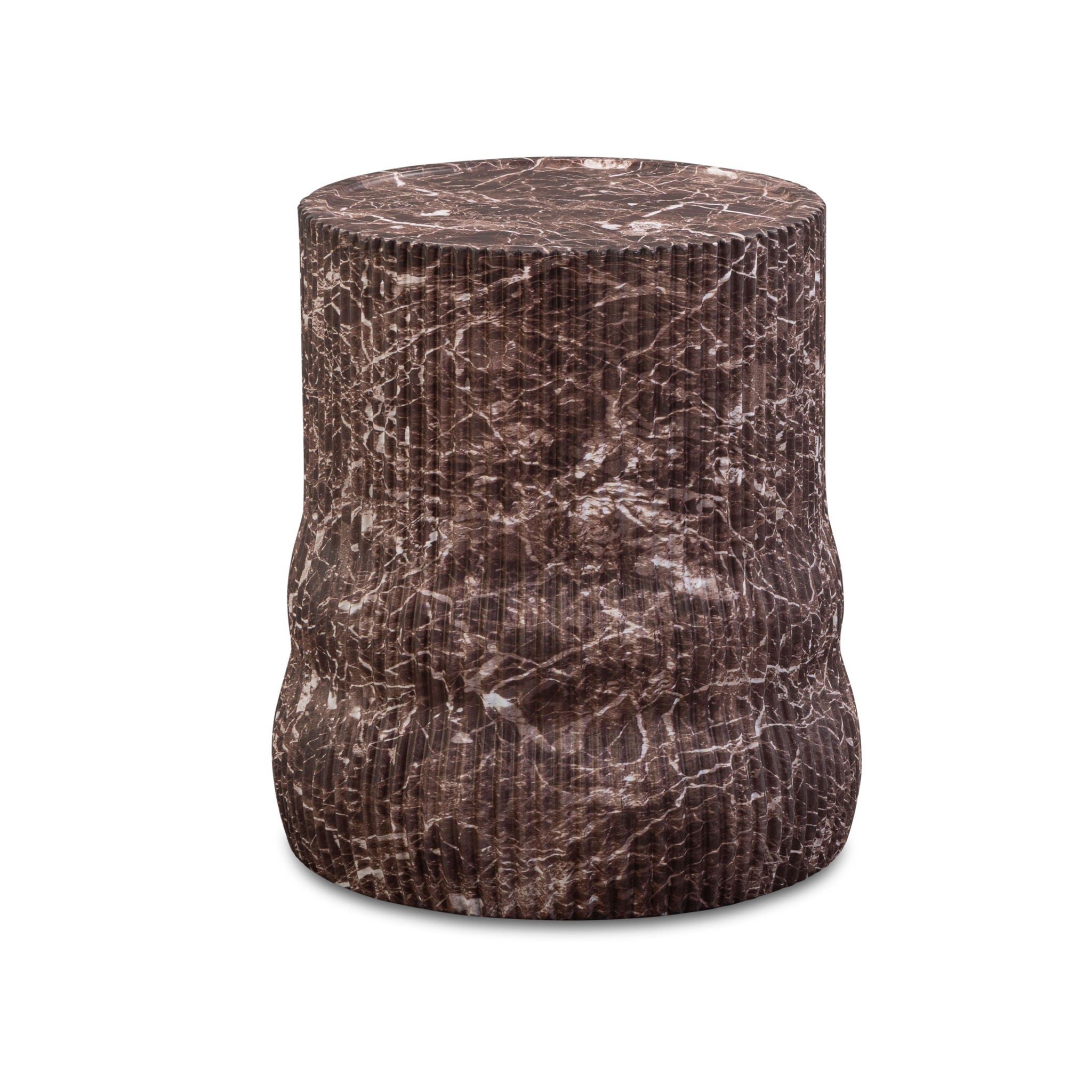 Cilla - Faux Levanto Marble Indoor/Outdoor Concrete Side Table - Red - Urban Living Furniture (Los Angeles, CA)