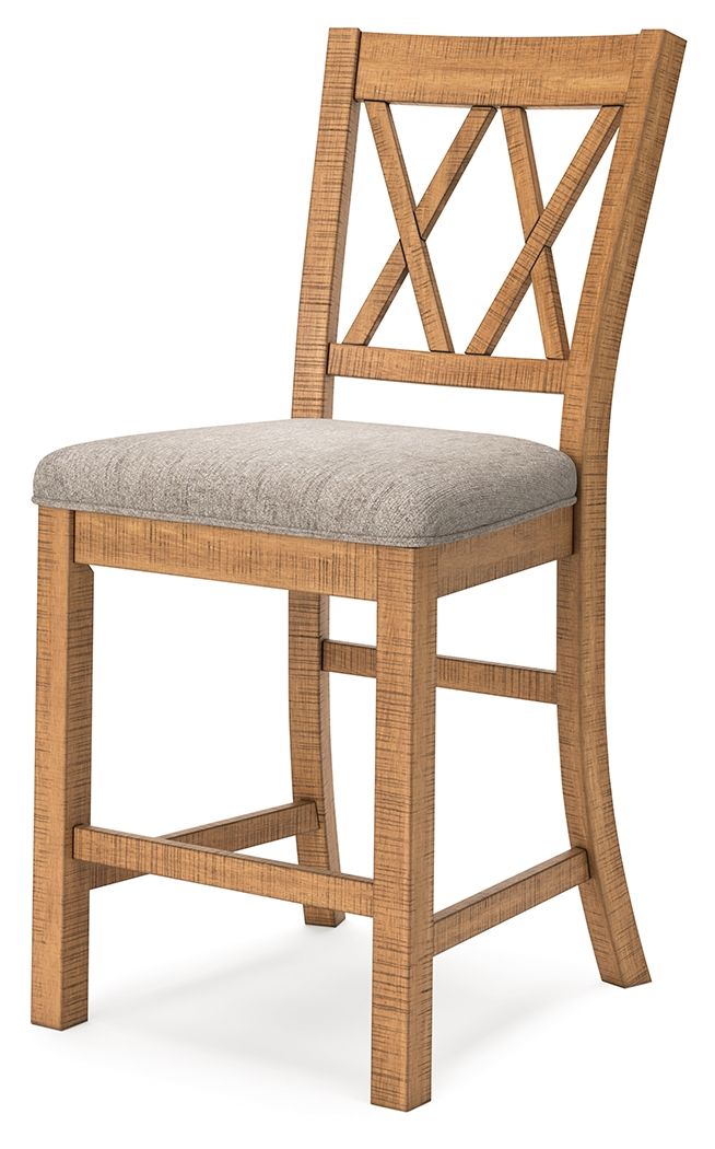 Havonplane - Brown - Upholstered Barstool (Set of 2) - Urban Living Furniture (Los Angeles, CA)