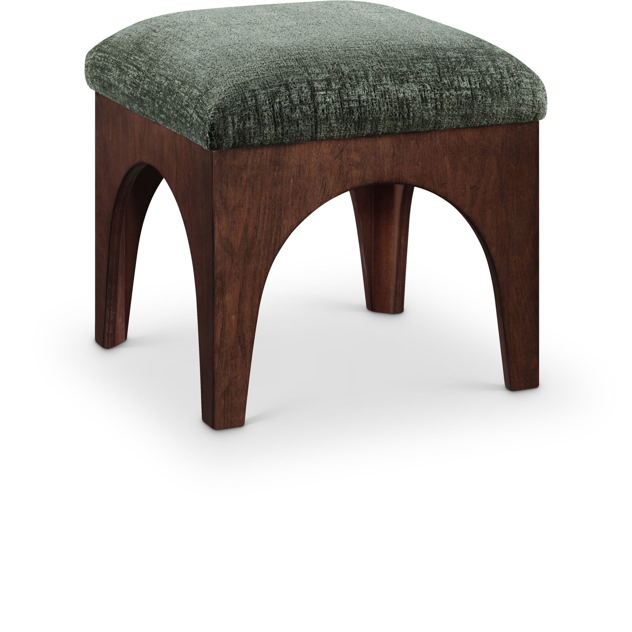 Lawson - Chenille Fabric Upholstered Ottoman - Walnut Base - Urban Living Furniture (Los Angeles, CA)