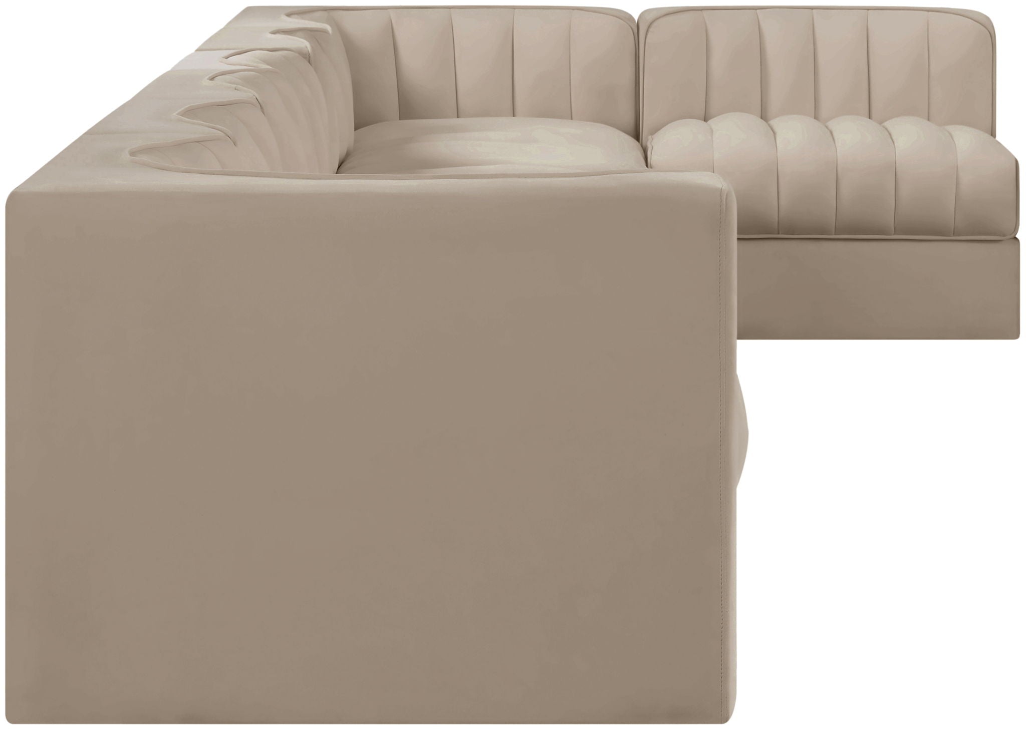 Rummi - Velvet Performance Fabric Upholstered 7 Piece Modular Sectional, L-Shaped (Right) - Urban Living Furniture (Los Angeles, CA)