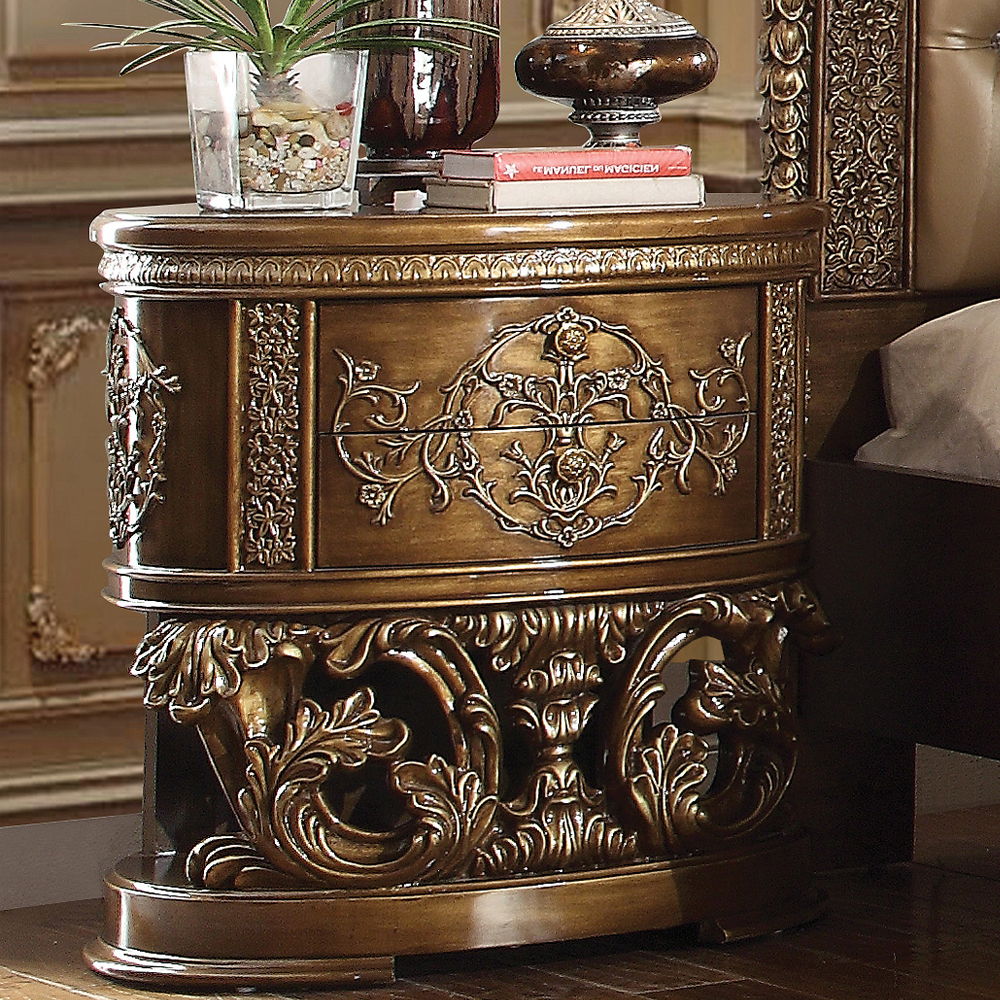 Constantine - Nightstand - Brown & Gold - Urban Living Furniture (Los Angeles, CA)