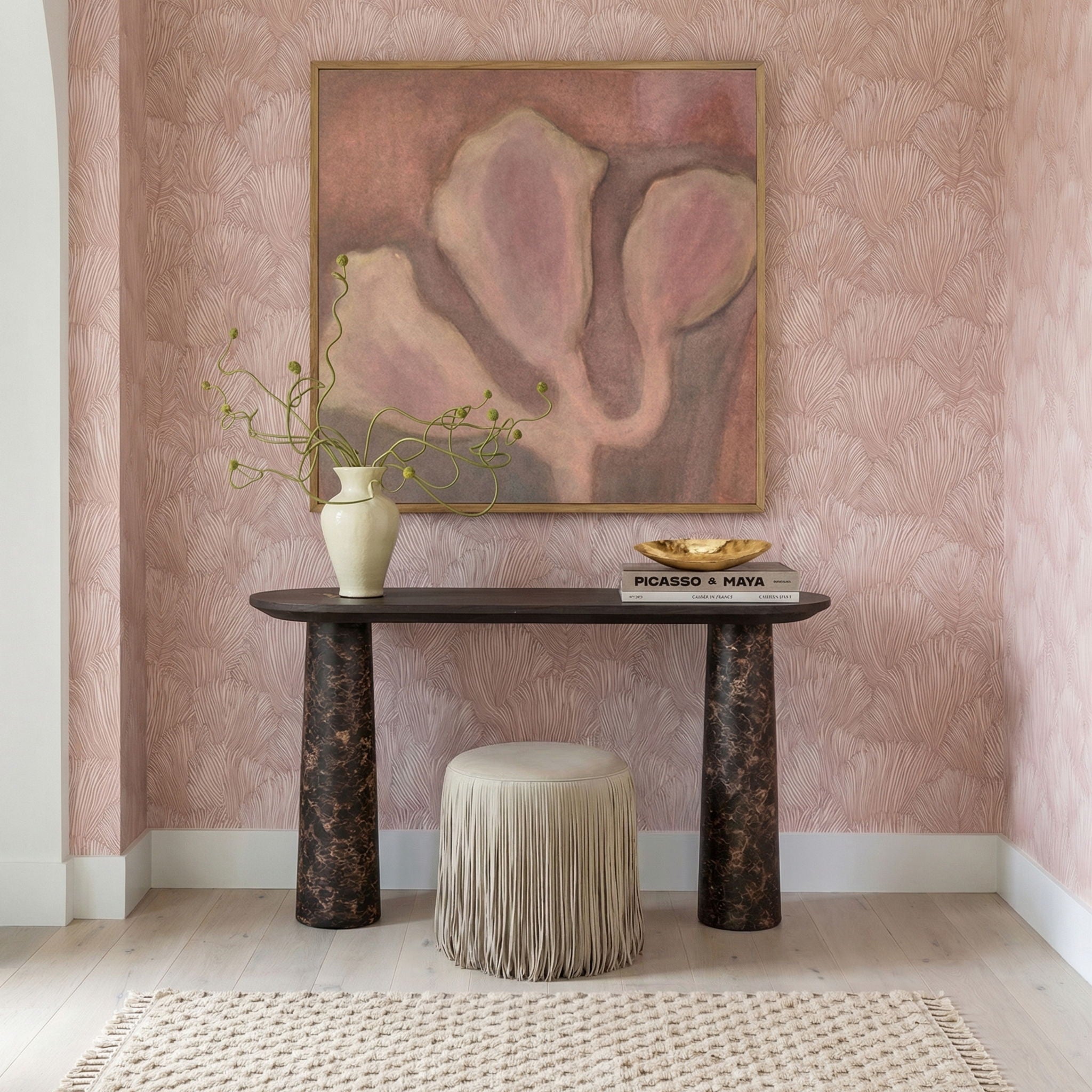 Braya - Faux Emperador Marble Console Table - Dark Brown - Urban Living Furniture (Los Angeles, CA)