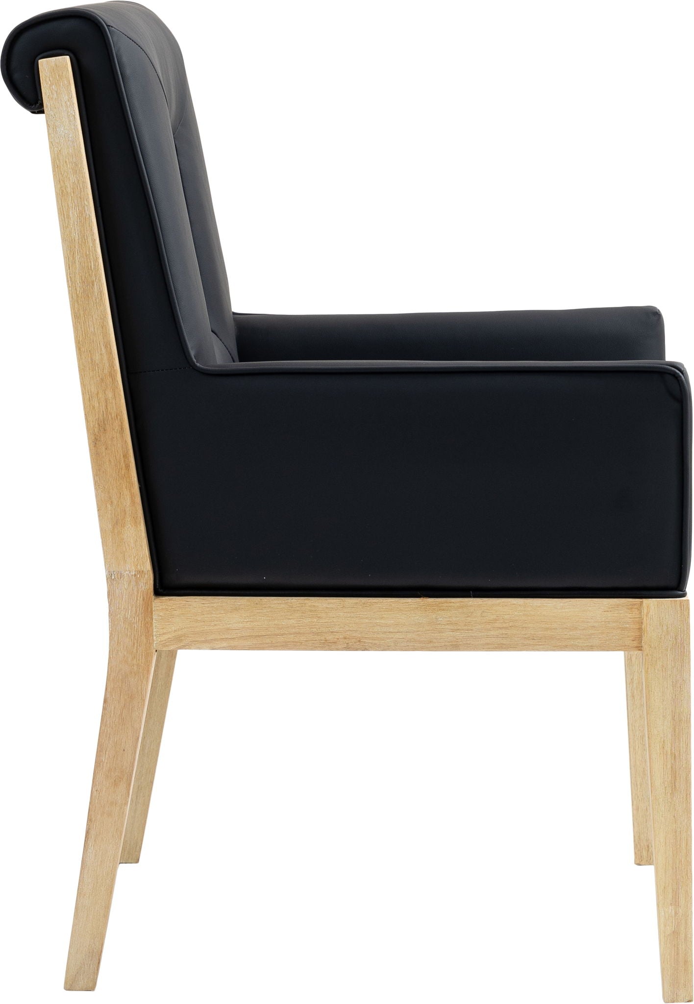 Gwendolyn - Faux Leather Dining Arm Chair With Natural Frame - Urban Living Furniture (Los Angeles, CA)