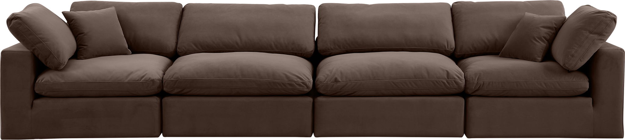 Comfy - Velvet Modular Sofa 4 Seats - Urban Living Furniture (Los Angeles, CA)