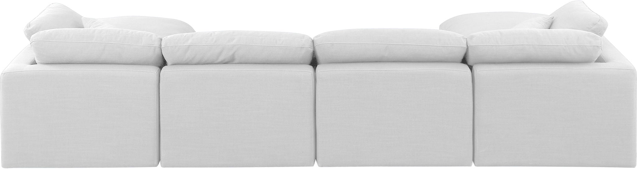 Indulge - Linen 6 Piece Modular Double Chaise Sectional - White - Urban Living Furniture (Los Angeles, CA)