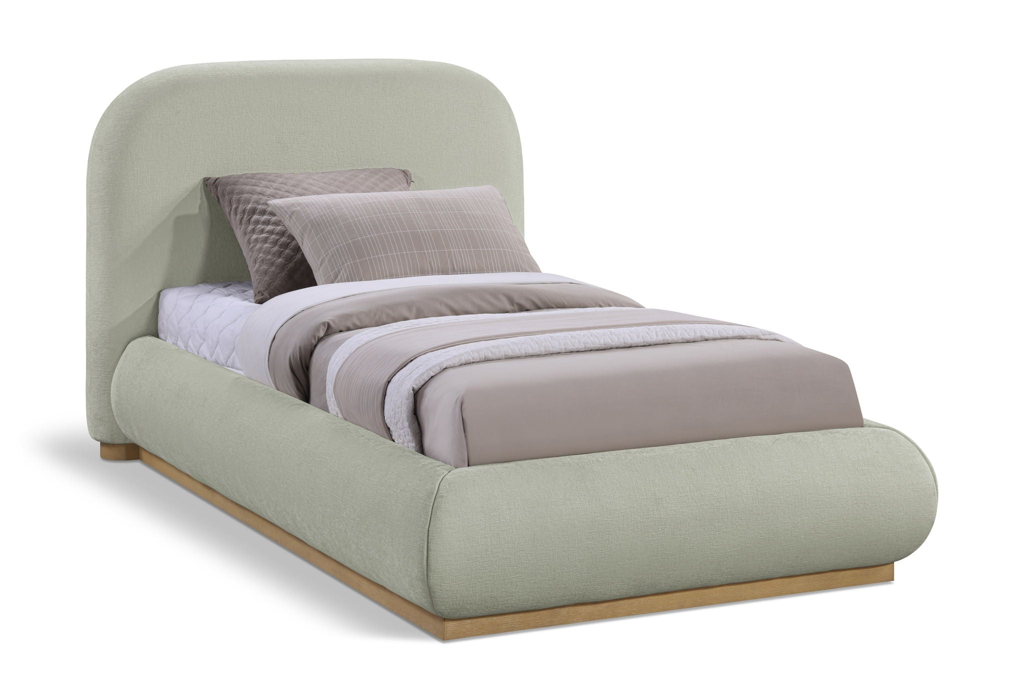 Vaughn - Chenille Bed With Natural Base - Urban Living Furniture (Los Angeles, CA)