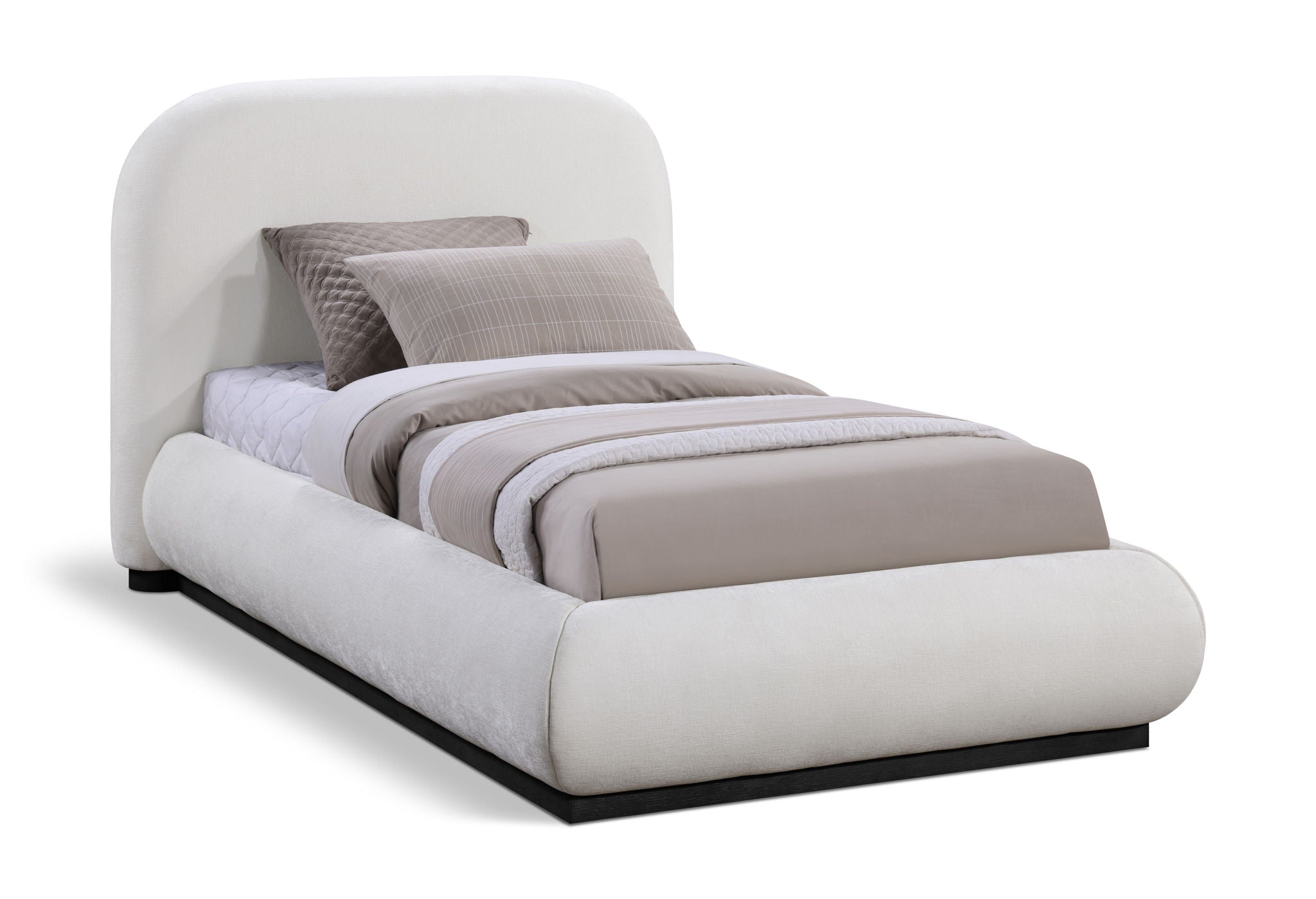 Vaughn - Chenille Bed With Black Base - Urban Living Furniture (Los Angeles, CA)