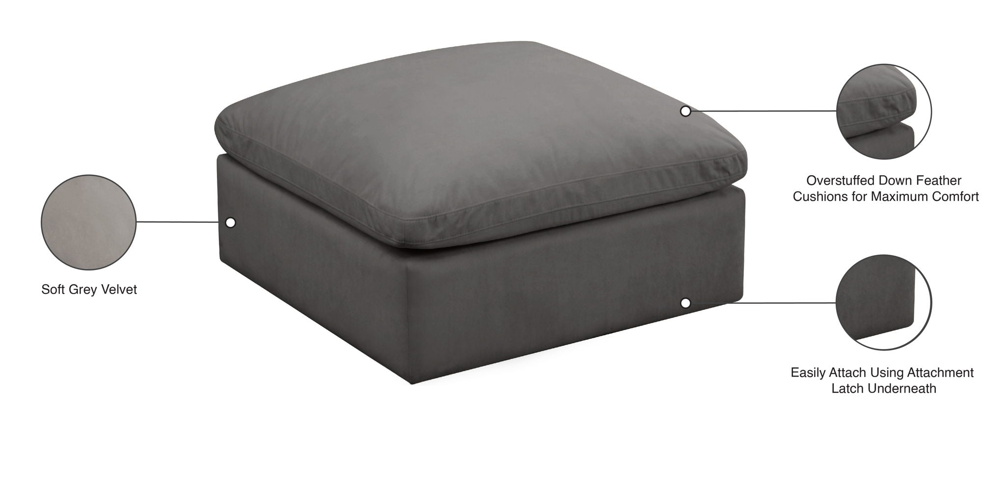 Plush - Modular Ottoman - Urban Living Furniture (Los Angeles, CA)