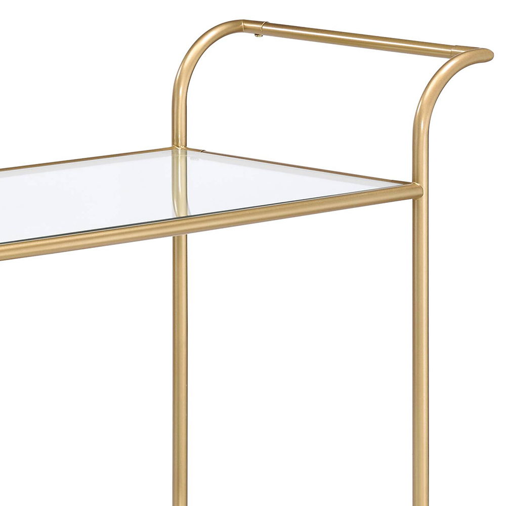 Kenda - Serving Cart - Clear Glass, Mirrored & Gold - Urban Living Furniture (Los Angeles, CA)