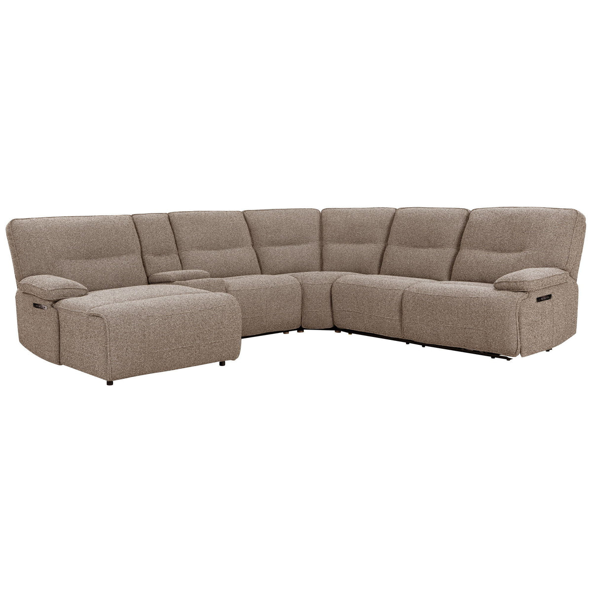 Lucius - Power Left Arm Facing Chaise - Gellar Earth