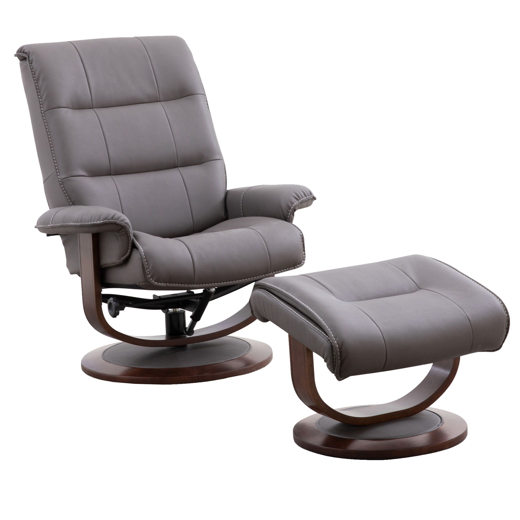 Knight - Manual Reclining Swivel Chair and Ottoman - Urban Living Furniture (Los Angeles, CA)
