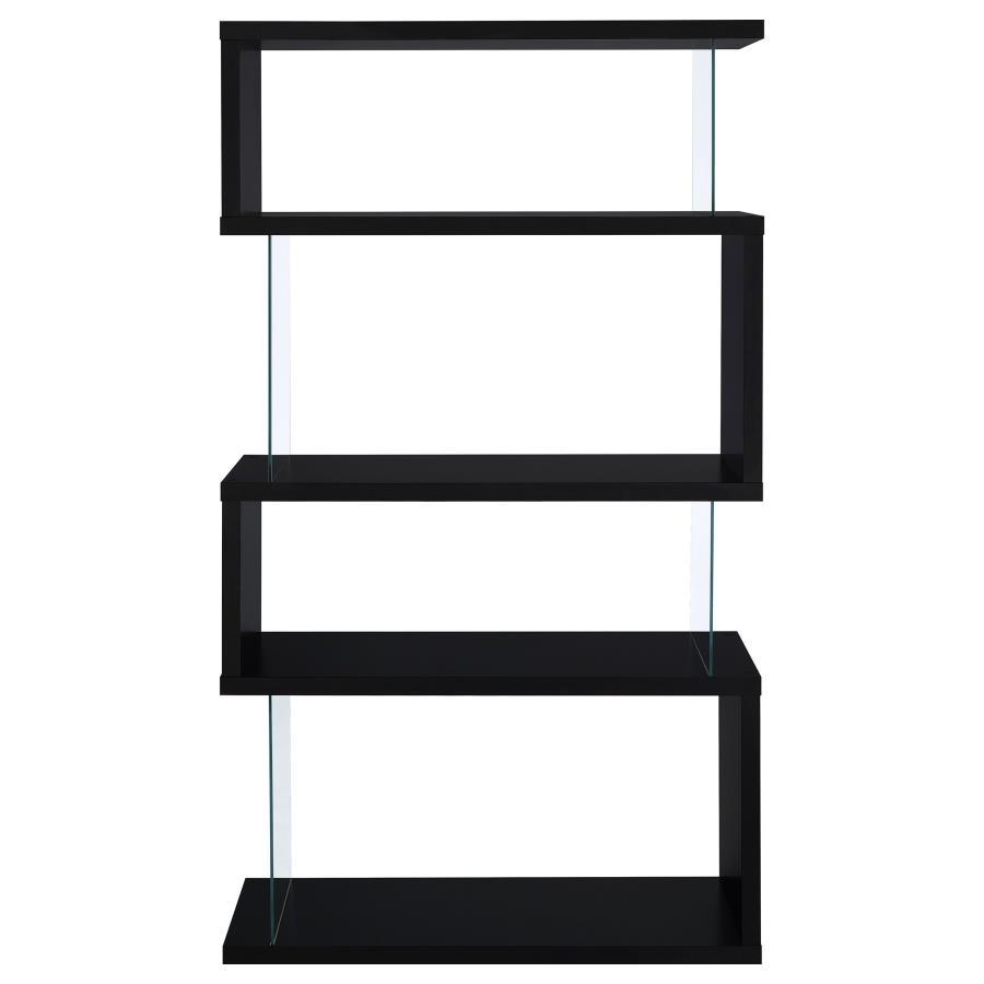 Emelle - 4-Shelf Glass Panel Bookshelf - Urban Living Furniture (Los Angeles, CA)