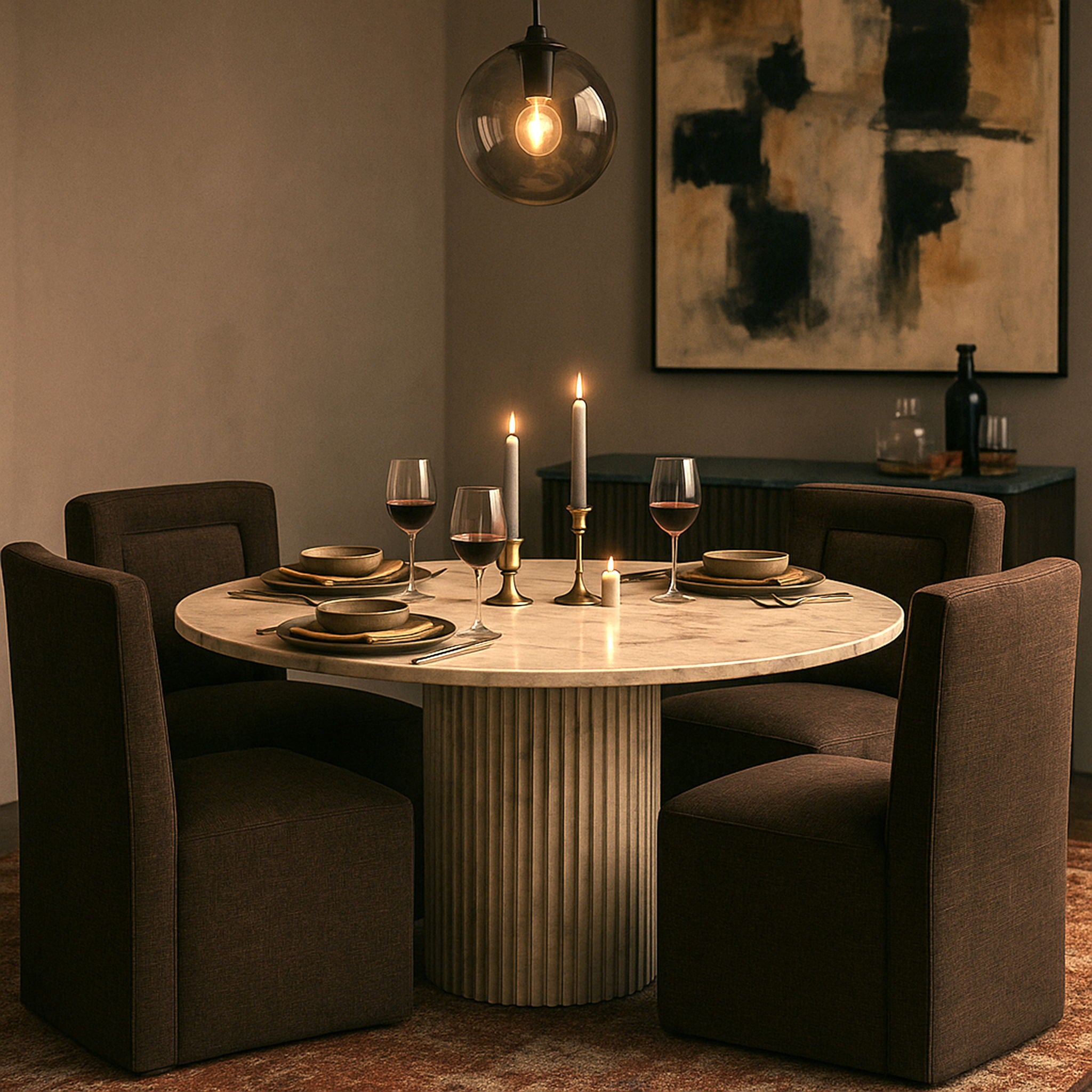 Duvina - Chenille Performance Fabric Dining Chair (Set of 2) - Urban Living Furniture (Los Angeles, CA)