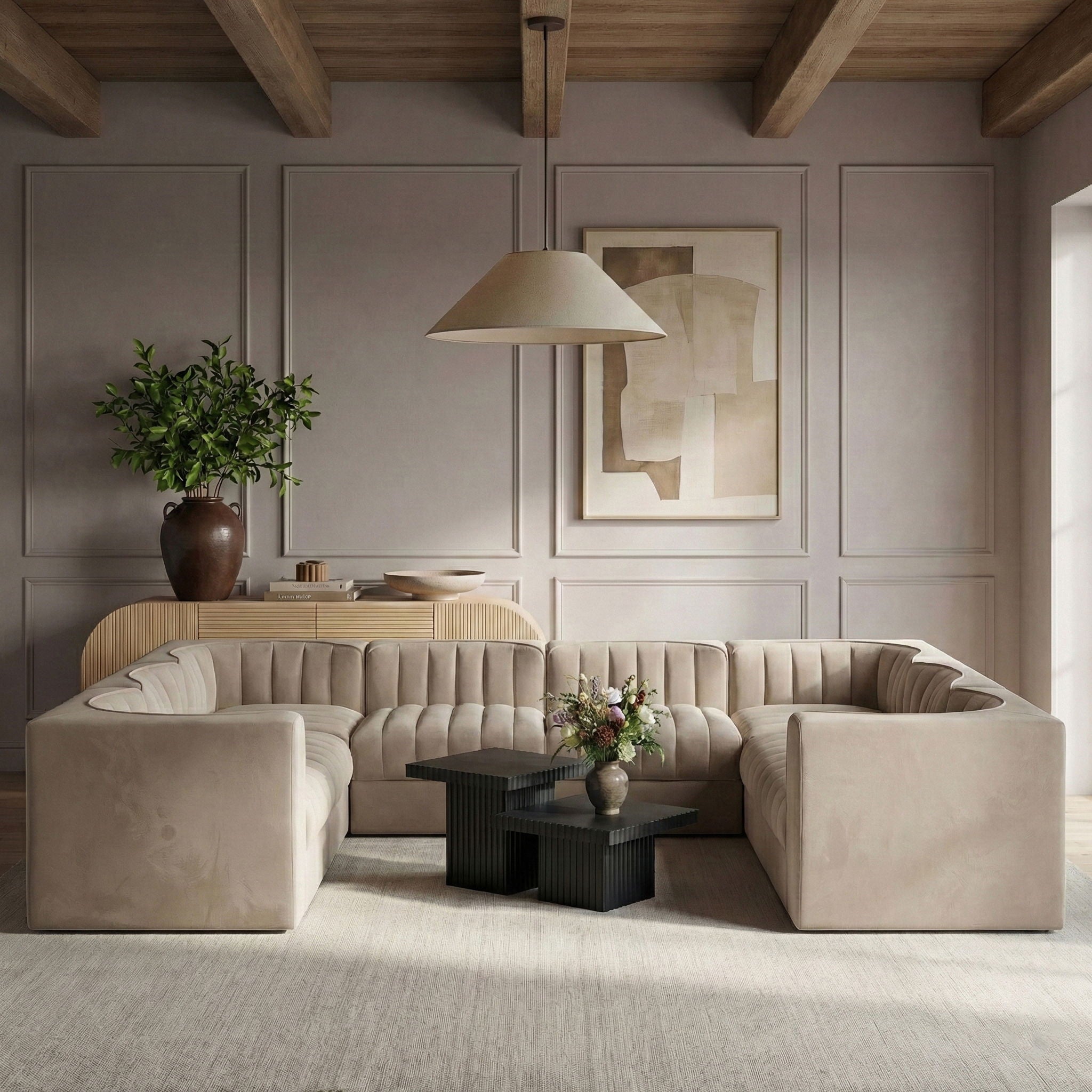 Rummi - Velvet Performance Fabric Upholstered Modular Sectional - Urban Living Furniture (Los Angeles, CA)