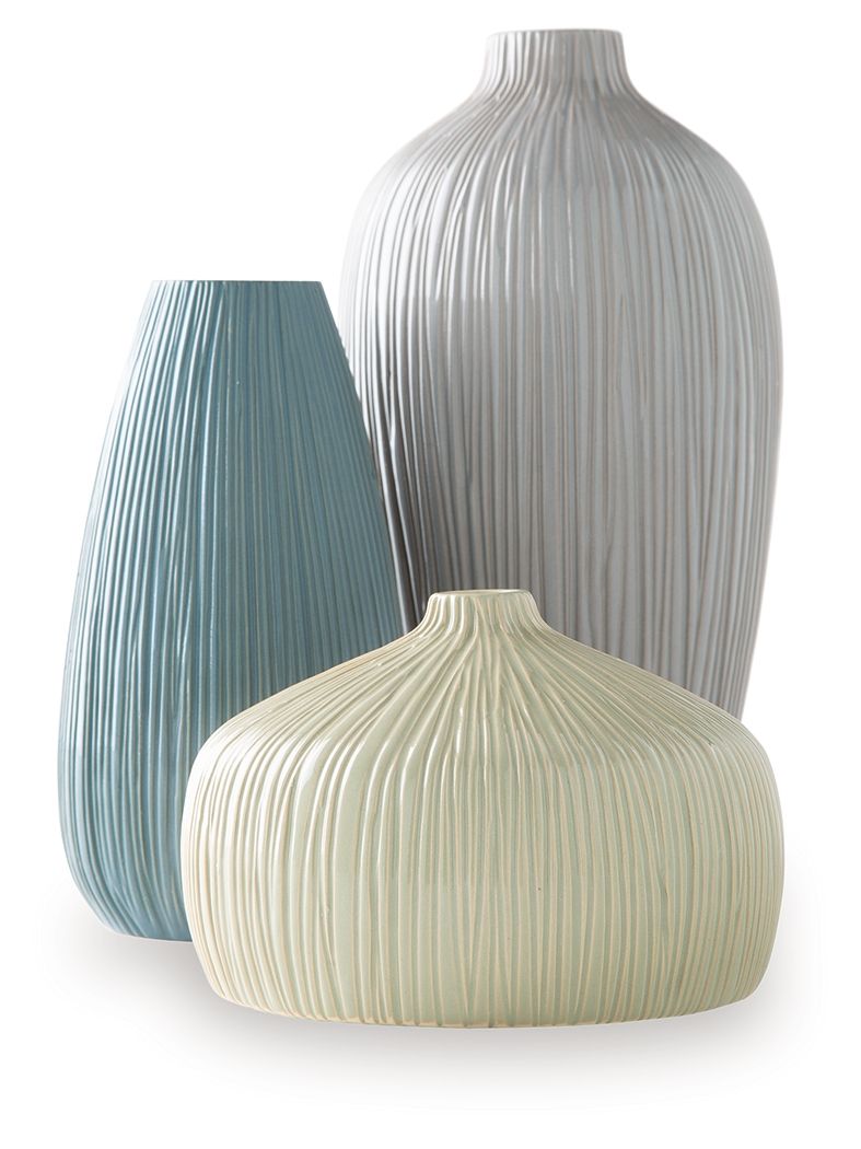 Eiderman - Vase Set (Set of 3) - Gray / Blue / Green - Urban Living Furniture (Los Angeles, CA)