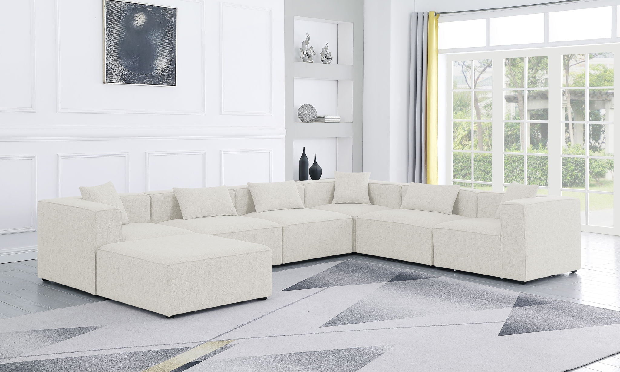 Cube - Linen 7 Piece Modular Sectional - Urban Living Furniture (Los Angeles, CA)