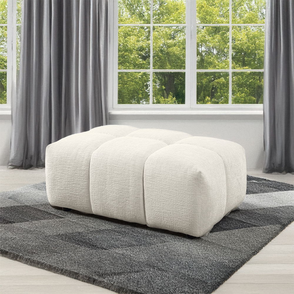Loanna - Ottoman - Beige Linen - Urban Living Furniture (Los Angeles, CA)
