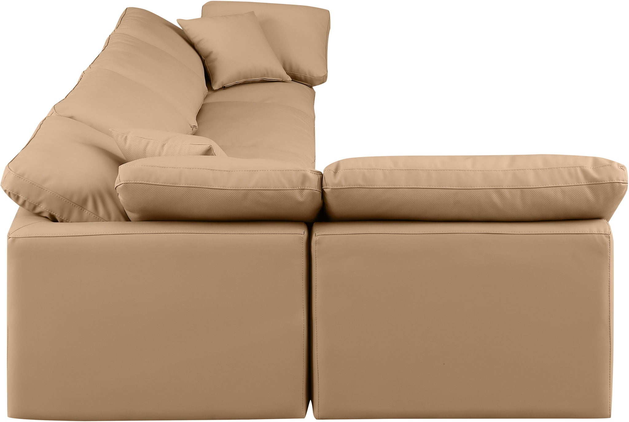 Indulge - Faux Leather 5 Piece Modular Sectional - Tan - Urban Living Furniture (Los Angeles, CA)