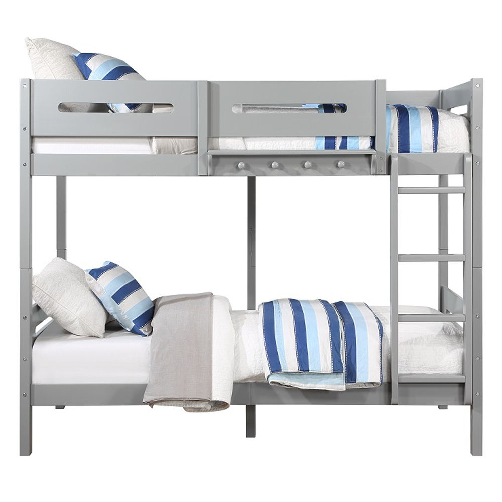 Edah - Twin Over Twin Bunk Bed - Gray - Urban Living Furniture (Los Angeles, CA)