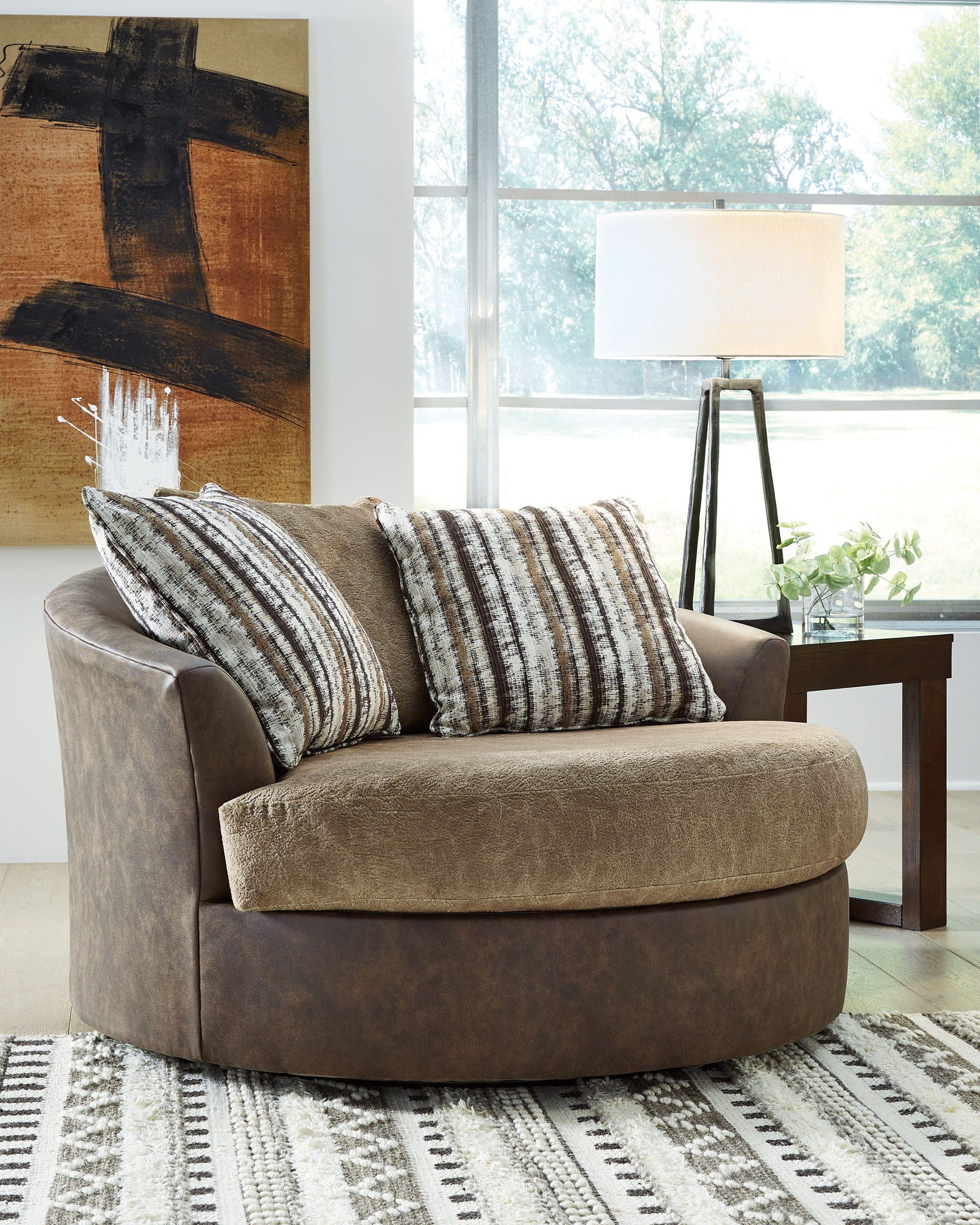 Alesbury - Chocolate - Oversized Swivel Accent Chair - Urban Living Furniture (Los Angeles, CA)