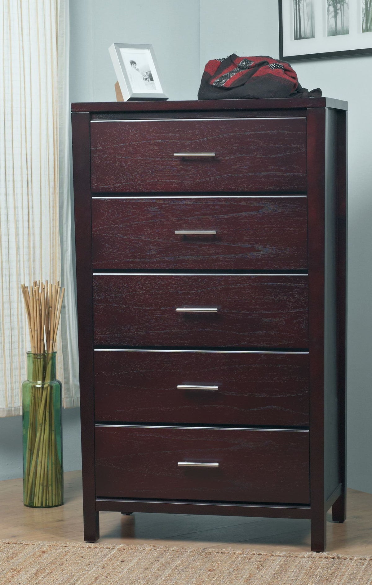 Nevis - Five Drawer Chest - Espresso (2024)