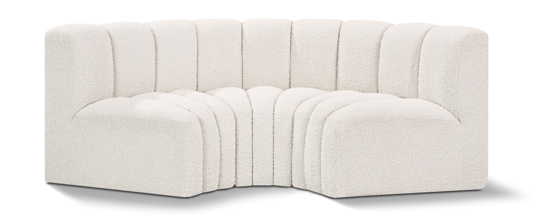 Arc - Boucle Fabric 3 Piece Modular U-Shaped Sofa - Urban Living Furniture (Los Angeles, CA)