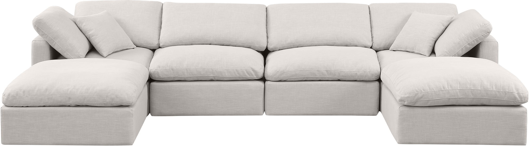 Indulge - Linen 6 Piece Modular Double Chaise Sectional - Urban Living Furniture (Los Angeles, CA)