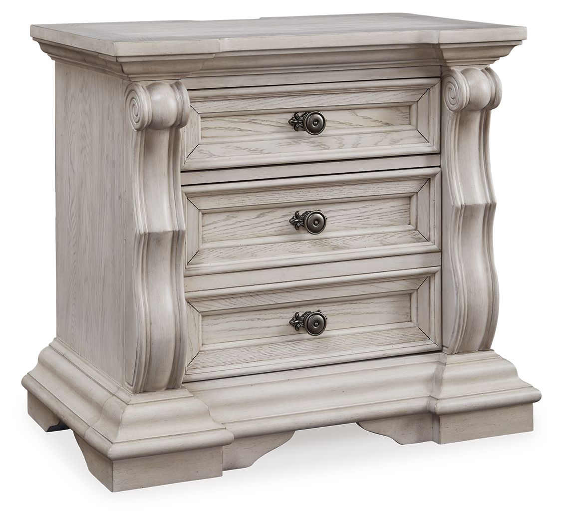 Bruchandi - Antique White - Three Drawer Night Stand - Urban Living Furniture (Los Angeles, CA)