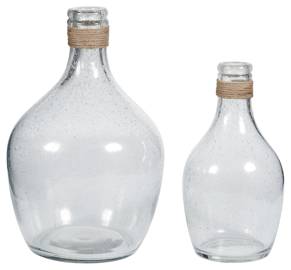 Marcin - Clear - Vase Set (Set of 2) - Urban Living Furniture (Los Angeles, CA)