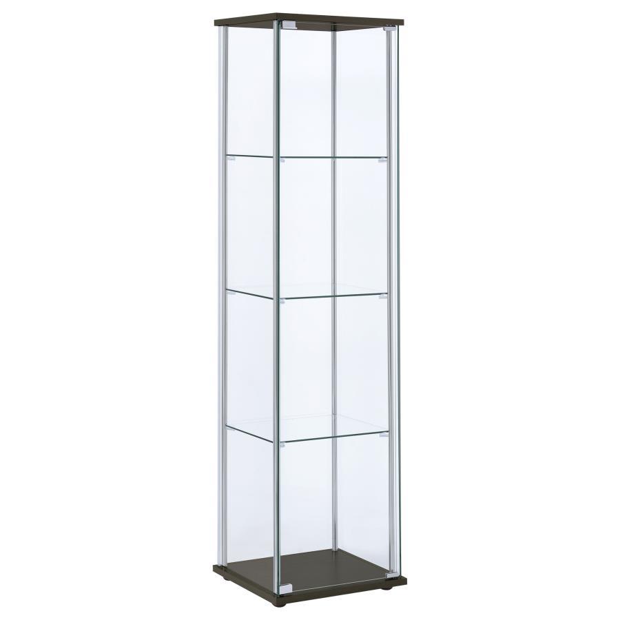 Bellatrix - 4-Shelf Clear Glass Curio Cabinet - Urban Living Furniture (Los Angeles, CA)