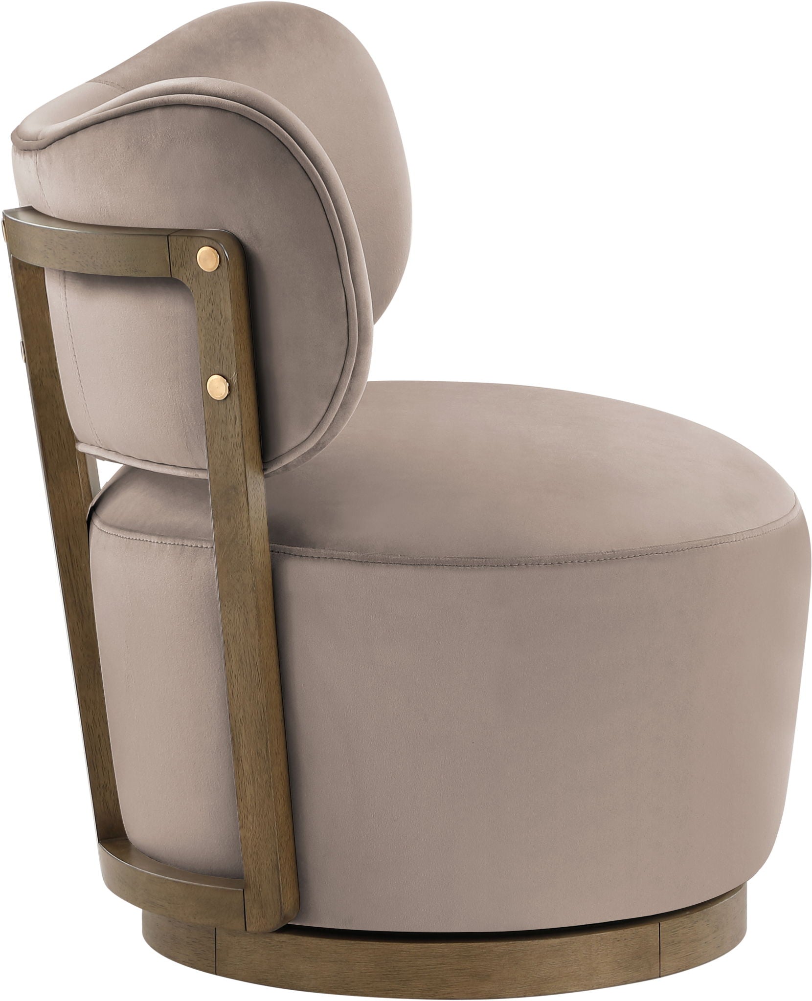 Elara - Velvet Upholstered Swivel Accent Chair - Taupe - Urban Living Furniture (Los Angeles, CA)