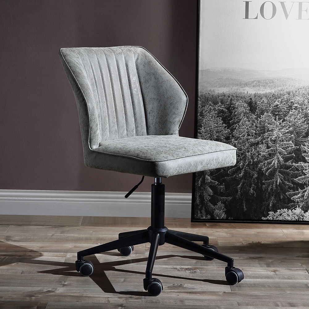 Pakuna - Office Chair - Vintage Gray Synthetic Leather & Black - Urban Living Furniture (Los Angeles, CA)