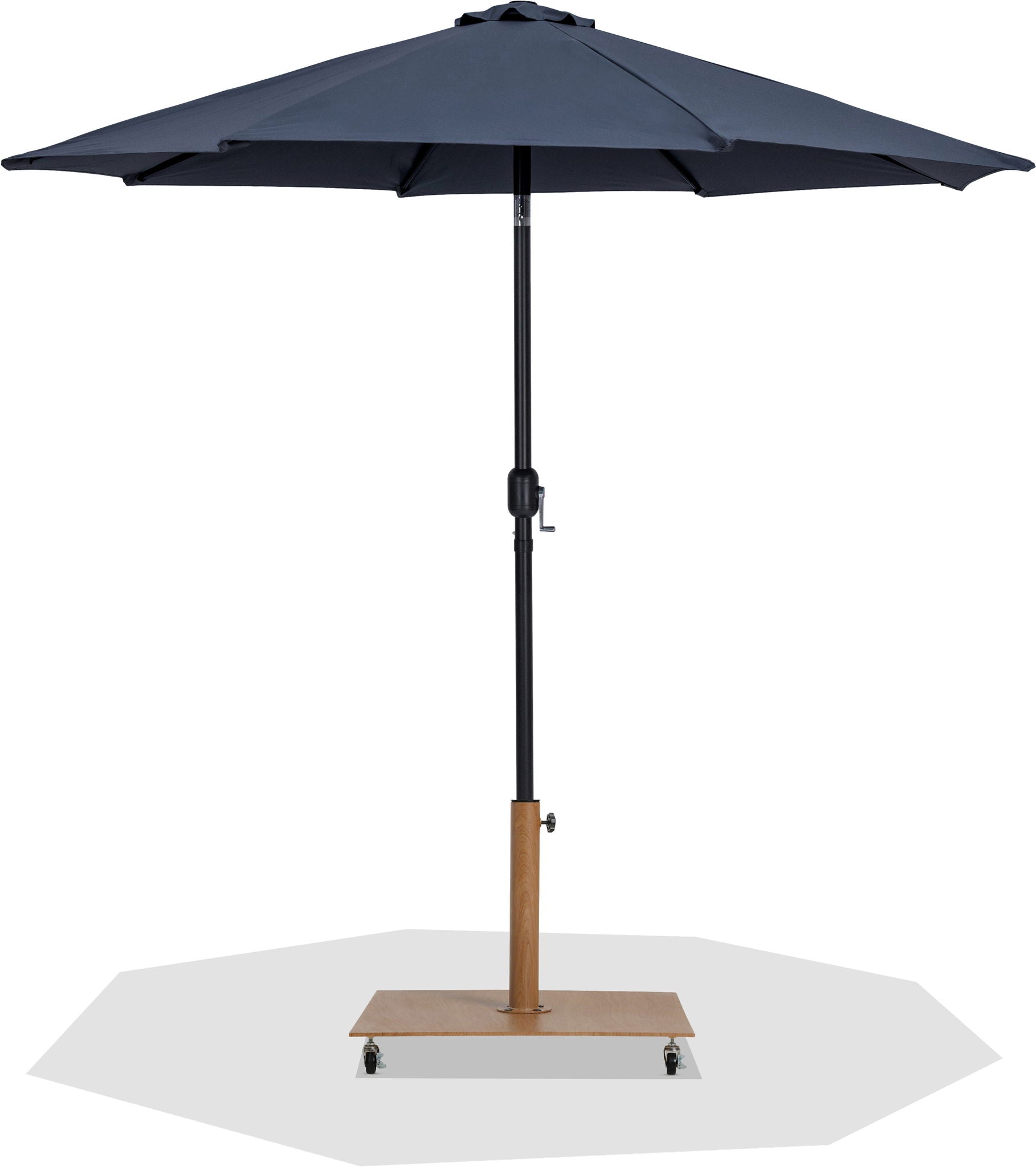 Fiji - Aluminum Patio Umbrella With Square Teak And Black Base - Urban Living Furniture (Los Angeles, CA)