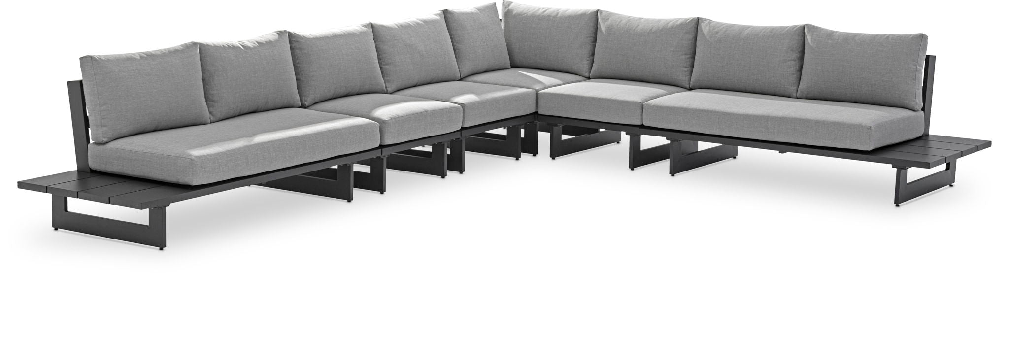 Maldives - 6 Piece Water Resistant Outdoor Patio Modular Sectional With Gray Base - Urban Living Furniture (Los Angeles, CA)