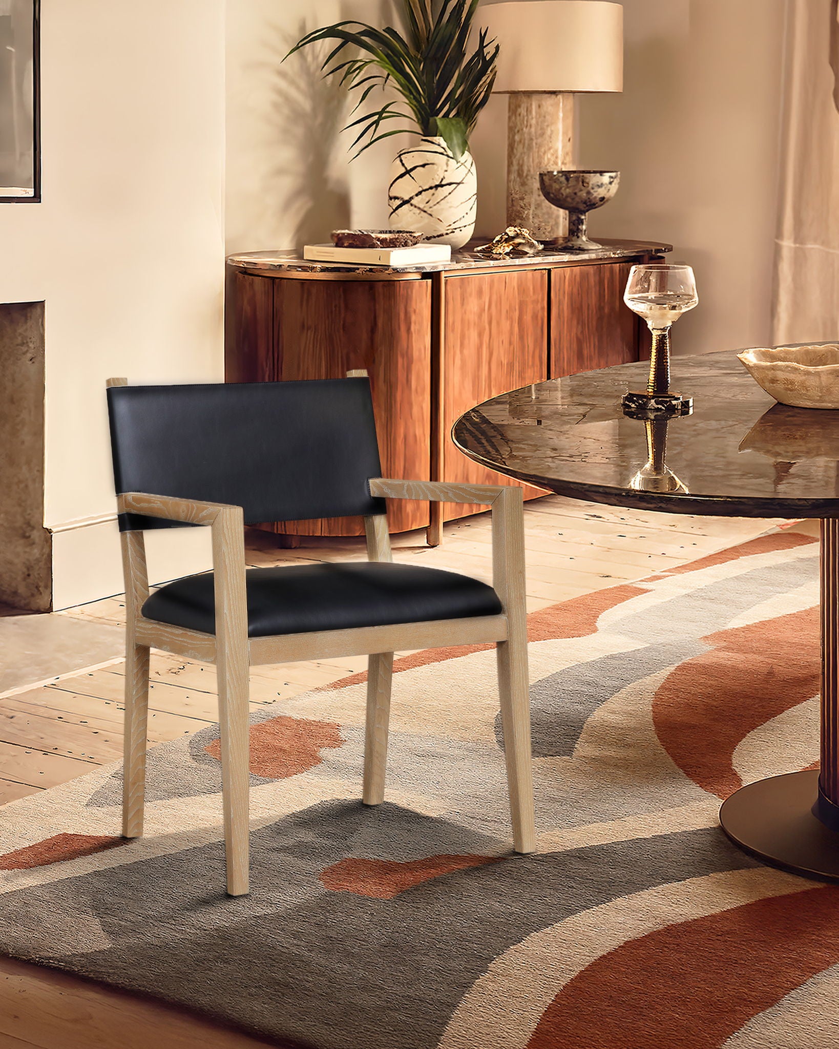 Avon - Vegan Leather Dining Arm Chair - Urban Living Furniture (Los Angeles, CA)