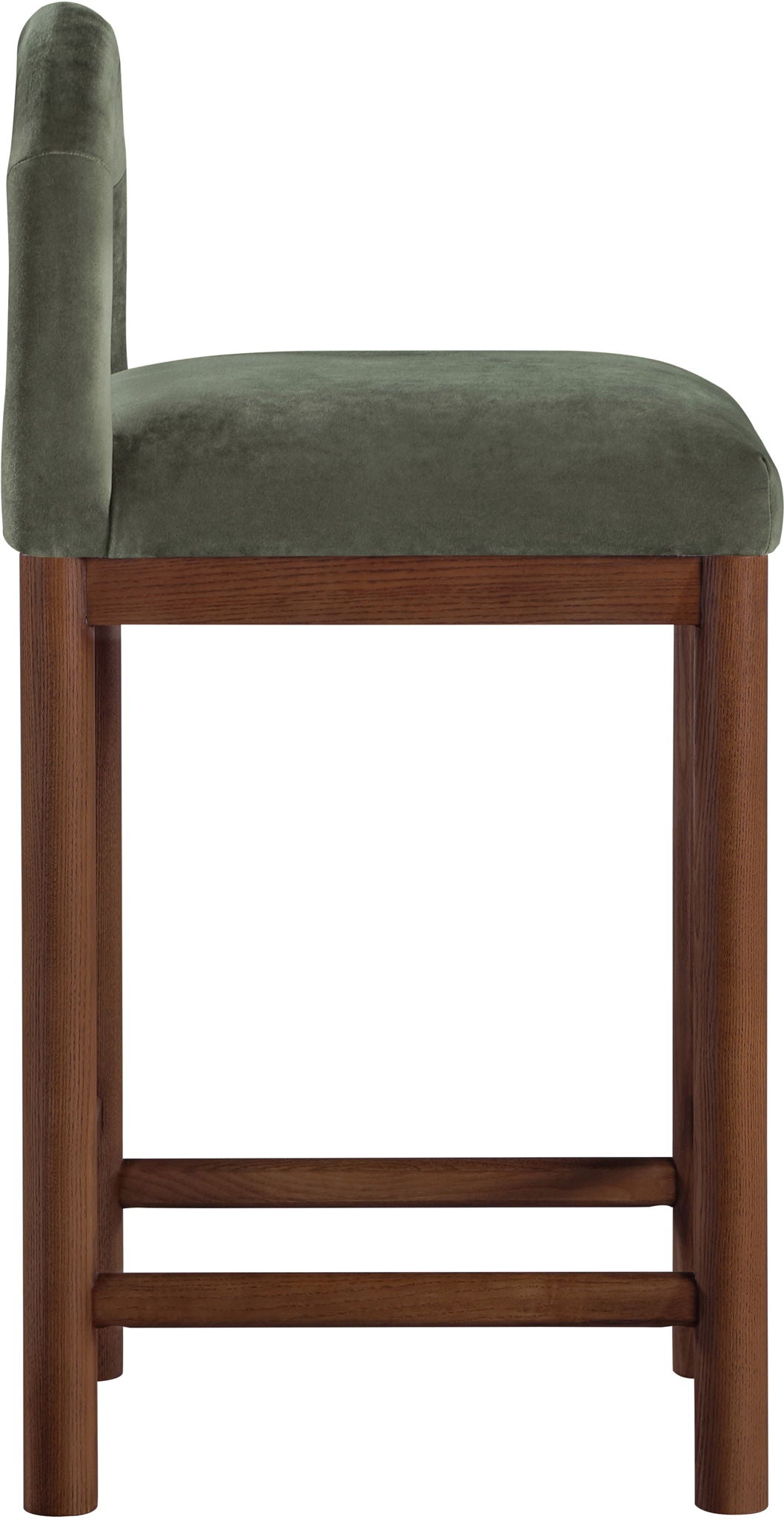 Conrad - Velvet Counter Stool With Brown Legs - Urban Living Furniture (Los Angeles, CA)