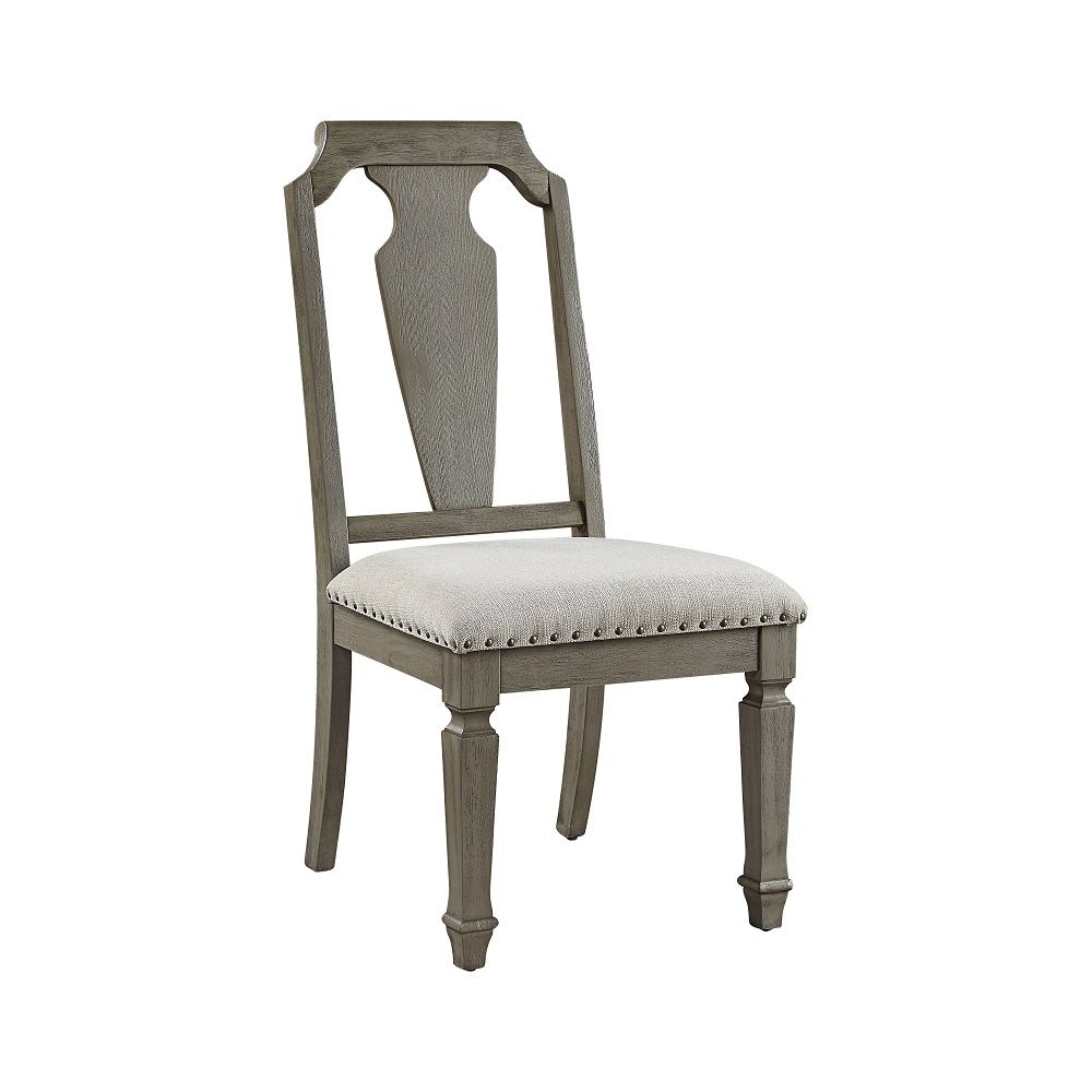 Zumala - Side Chair (Set of 2) - Beige Linen & Weathered Oak - Urban Living Furniture (Los Angeles, CA)