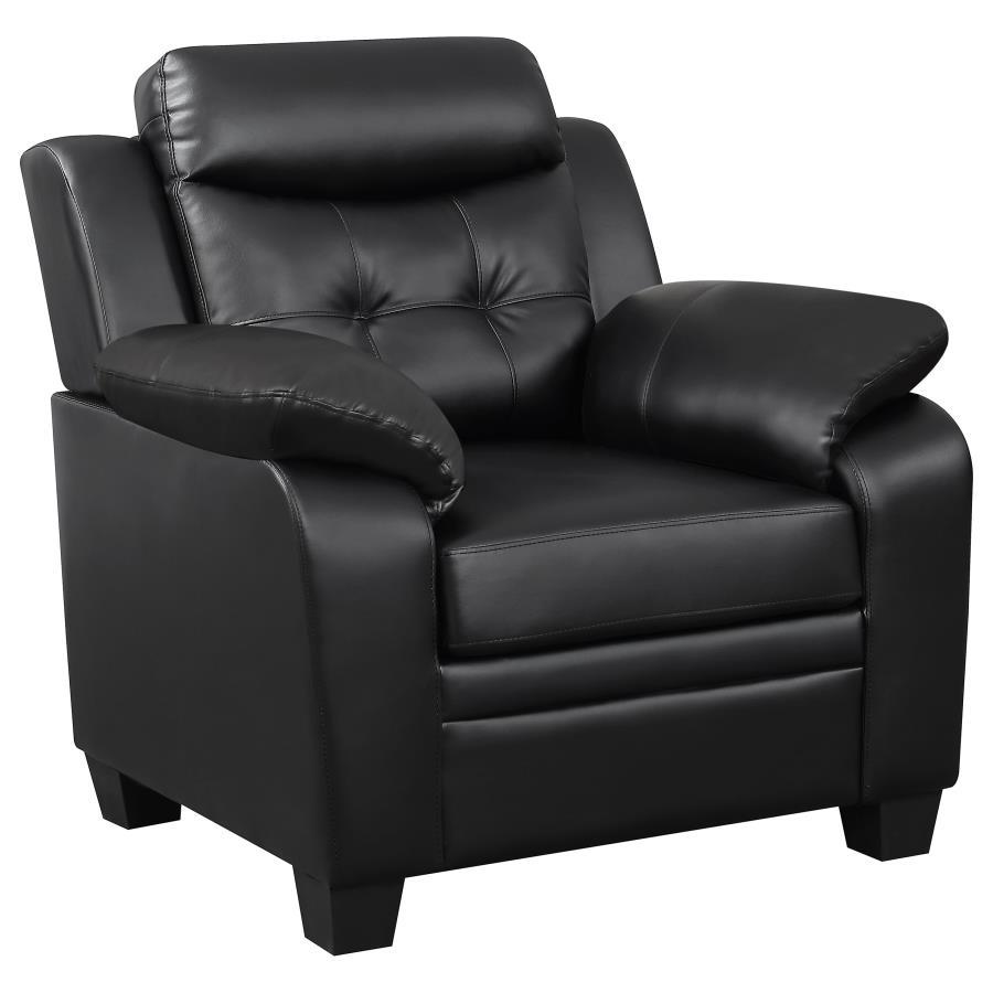 Finley - Upholstered Padded Arm Tufted Accent Chair - Black - Urban Living Furniture (Los Angeles, CA)