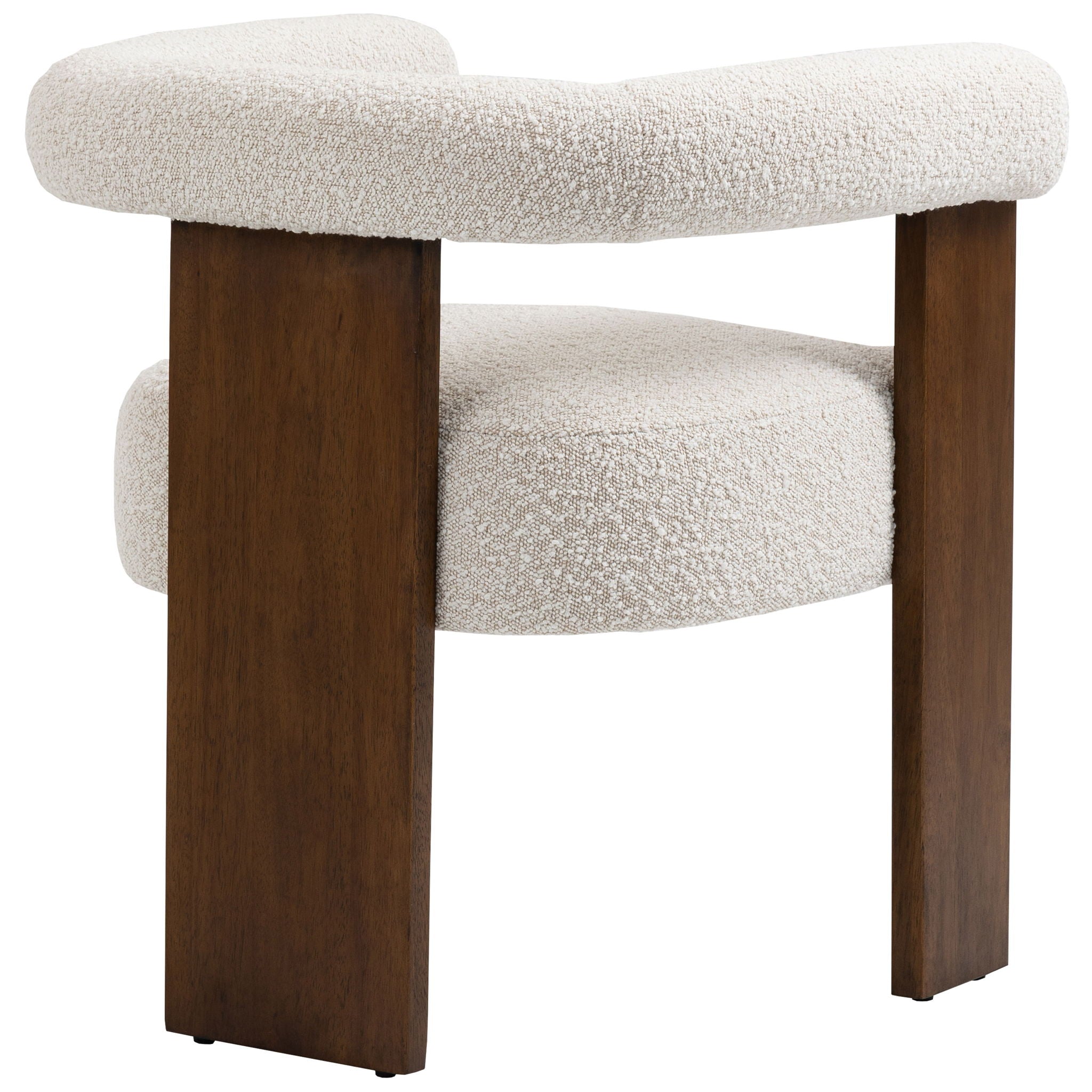 Barrel - Dining Chair - Dark Brown / Cream - Urban Living Furniture (Los Angeles, CA)