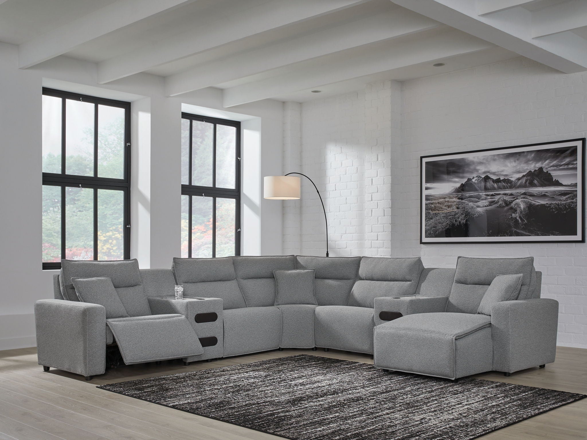 ModMax II - Salt And Pepper - Reclining Sectional - Urban Living Furniture (Los Angeles, CA)