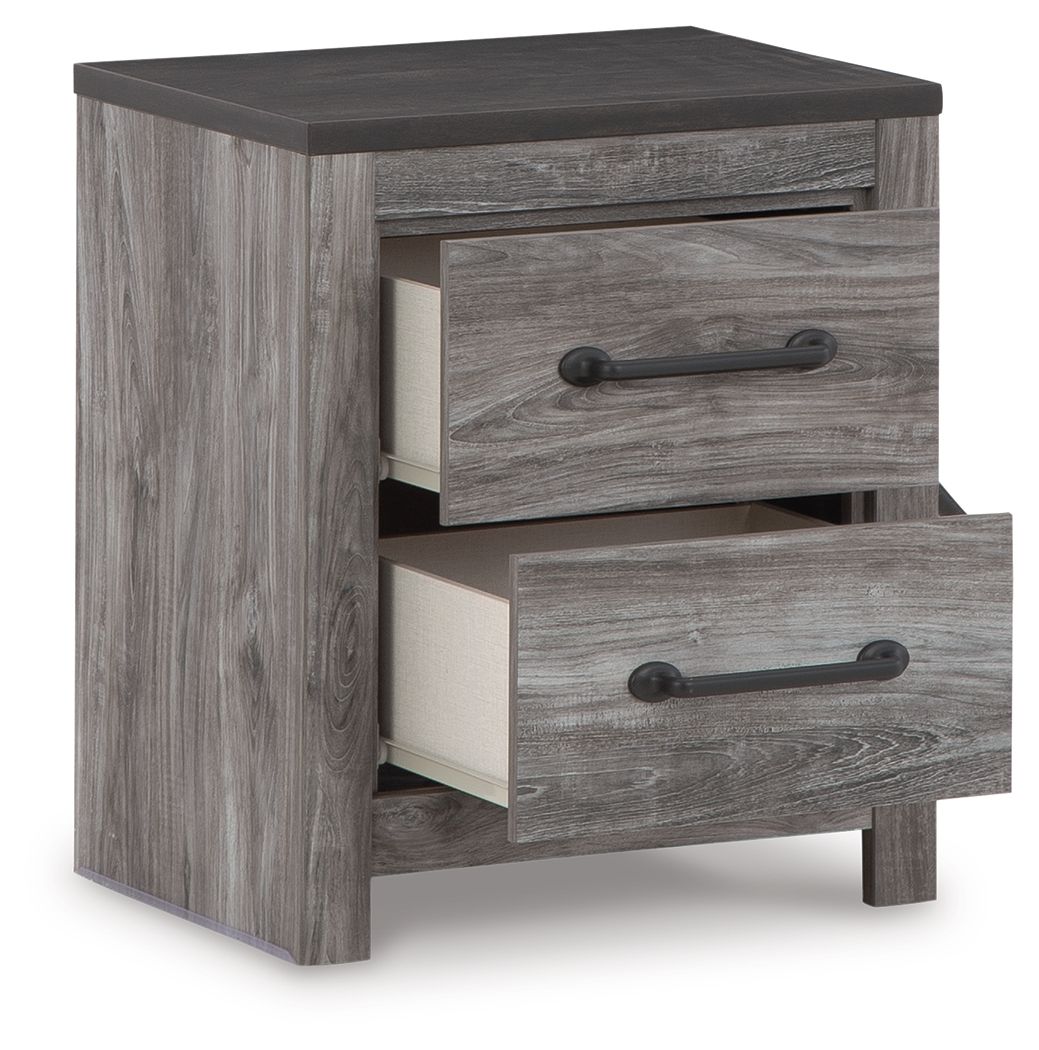 Bronyan - Dark Gray - Two Drawer Night Stand - Urban Living Furniture (Los Angeles, CA)