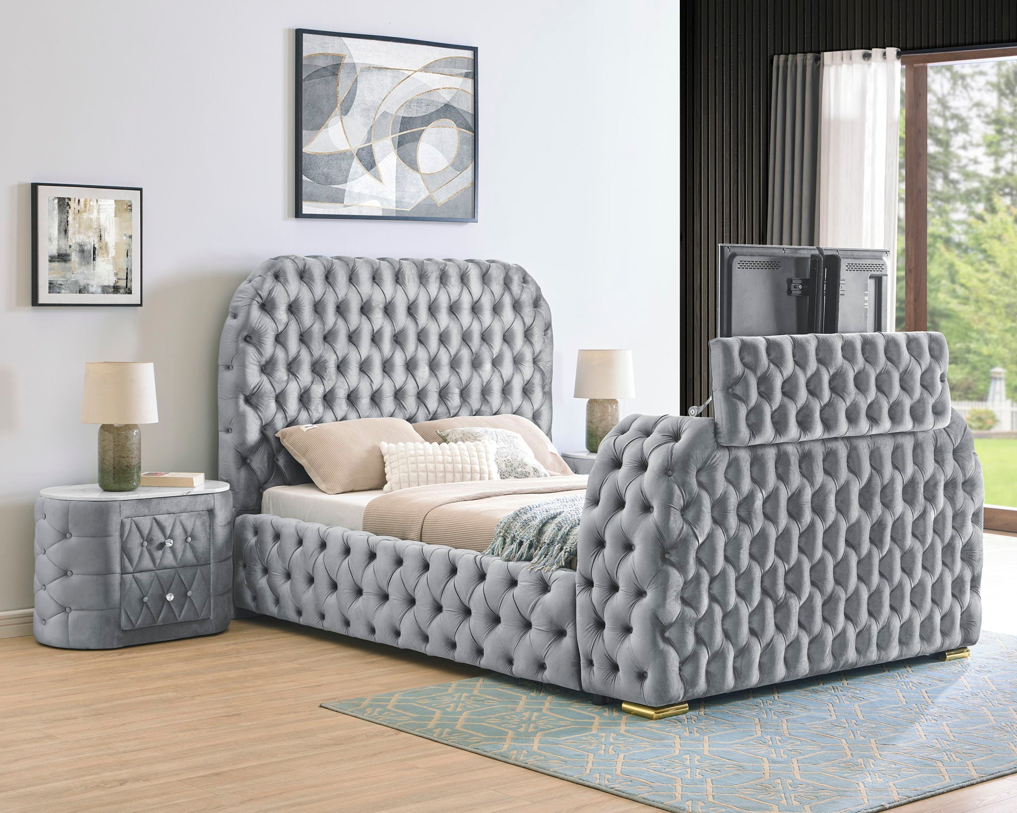 Natalia - Upholstered Bed With Decking Board Set - Urban Living Furniture (Los Angeles, CA)