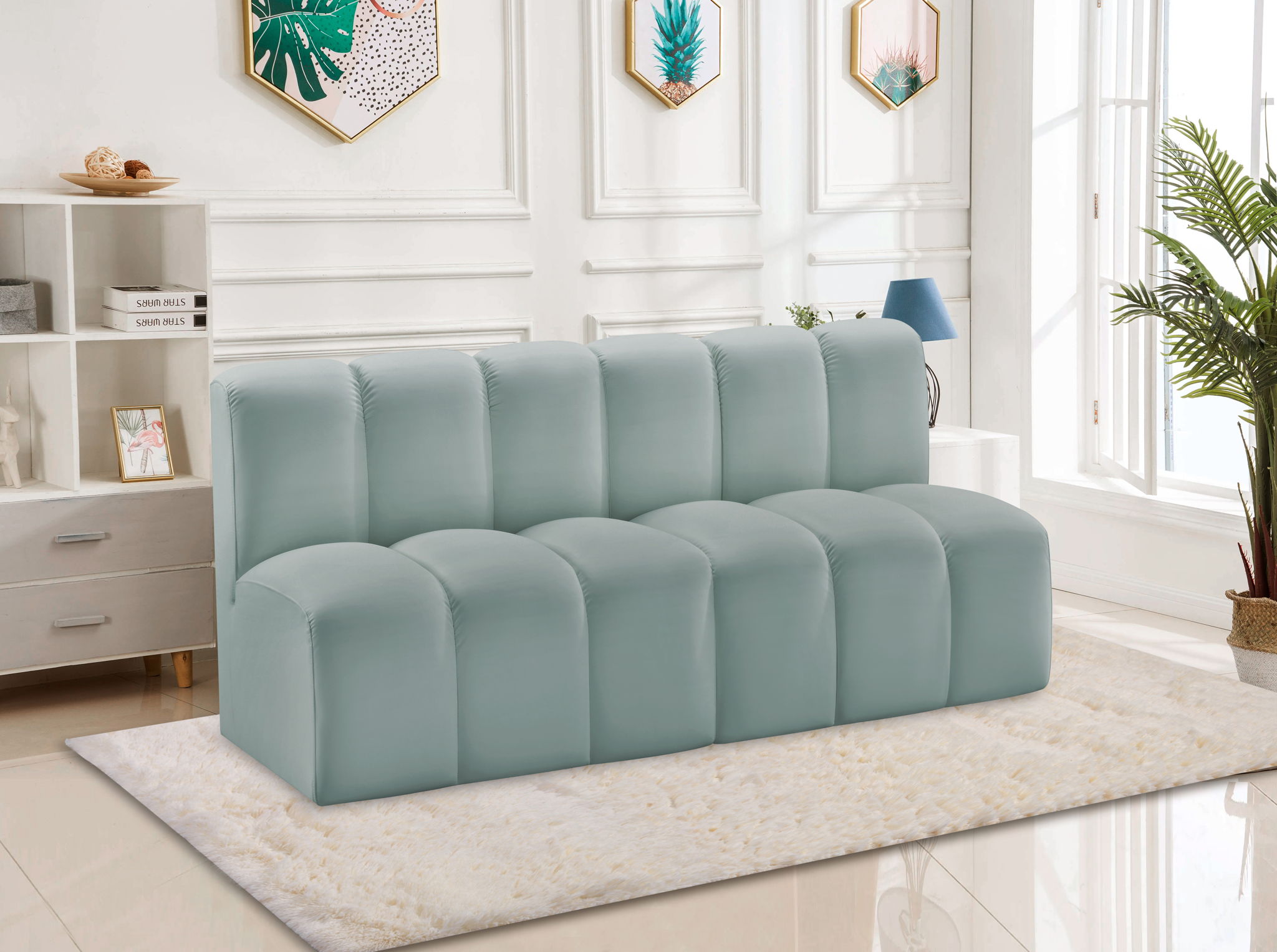 Arc - Faux Leather 2 Seats Modular Sofa - Urban Living Furniture (Los Angeles, CA)